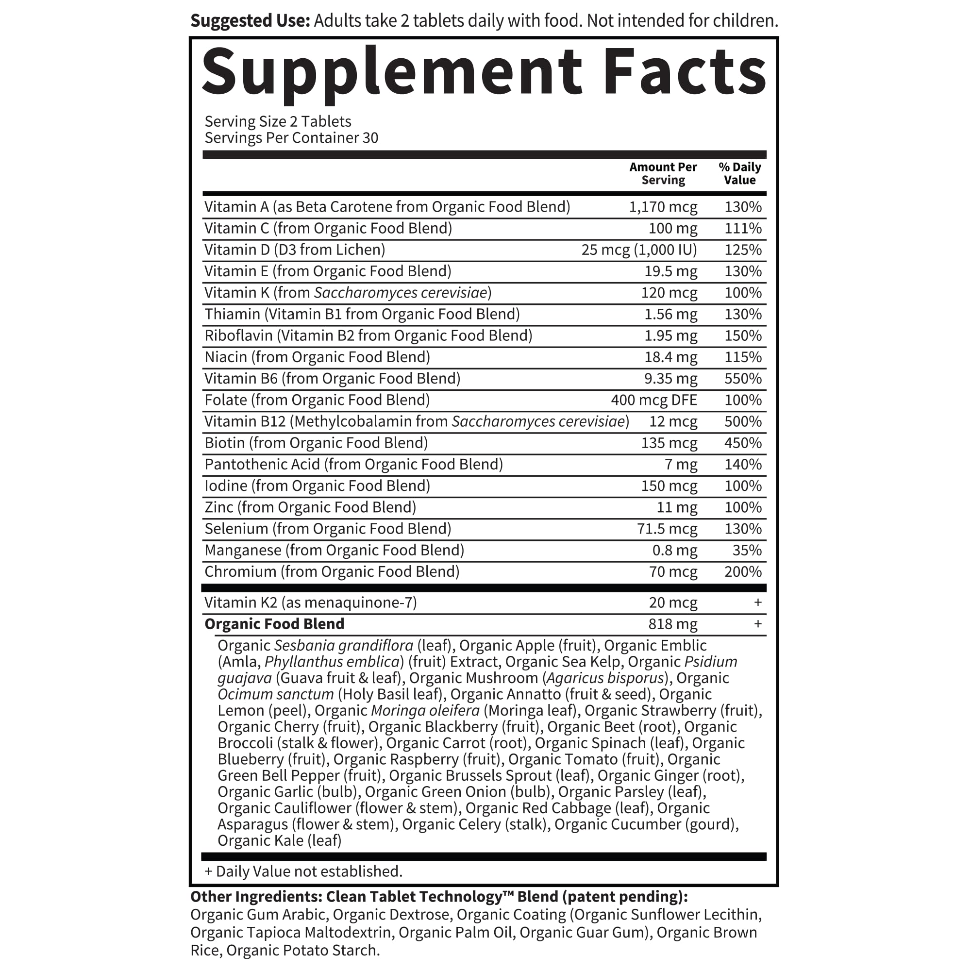 Garden of Life Organics Whole Food Multivitamin for Men, 60 Tablets, Vegan Mens Vitamins and Minerals for Health and Well-Being Garden of LifeAu supplements