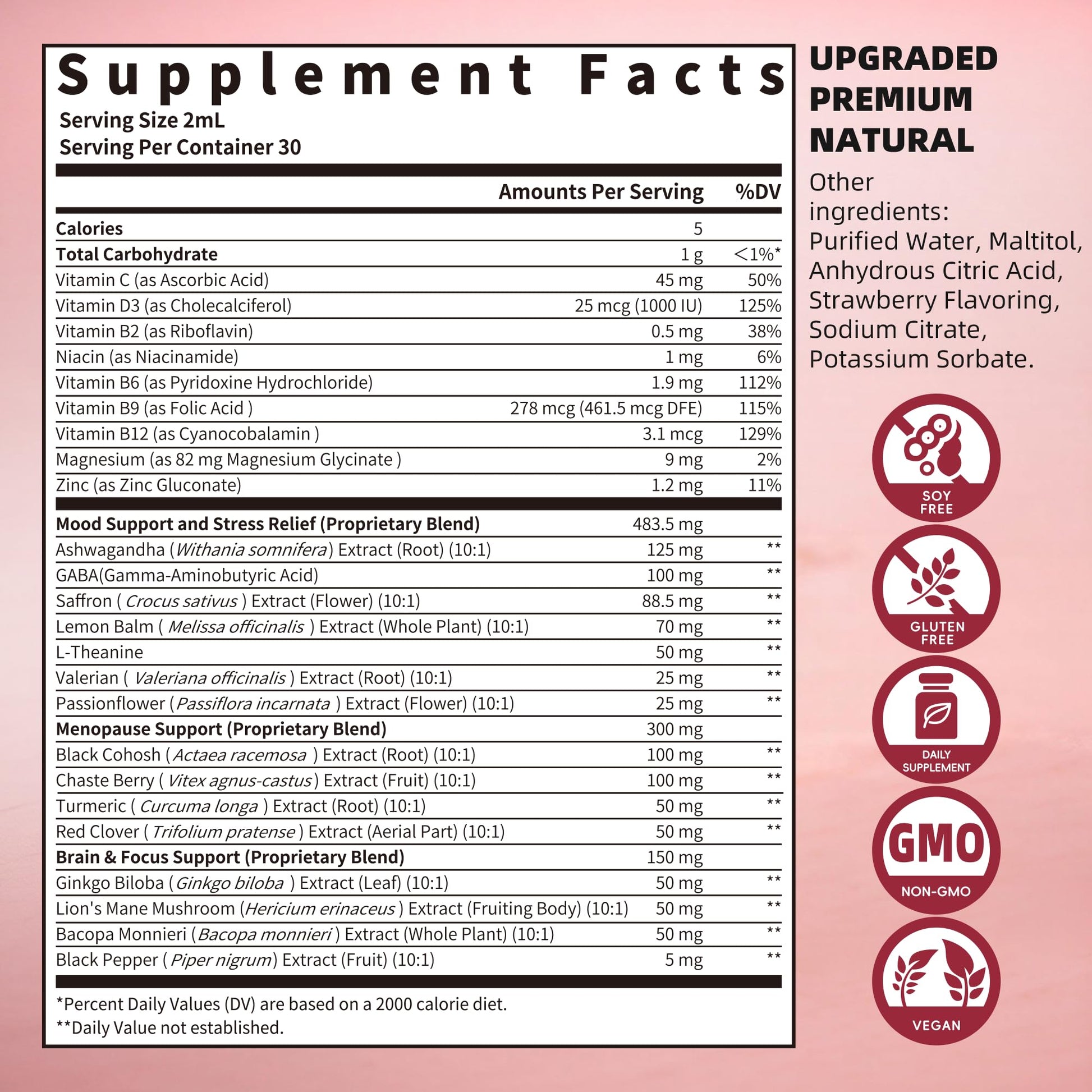 GREENPEOPLE Saffron Extract Supplements Drop - 24-in-1 88.5mg Saffron Extract with Ashwagandha,Black Cohosh & Lion's Mane for Mood&Focus,Stress Relief,Cortisol Reducer,Menopause – Vegan 2FL OZ GREENPEOPLEAu supplements