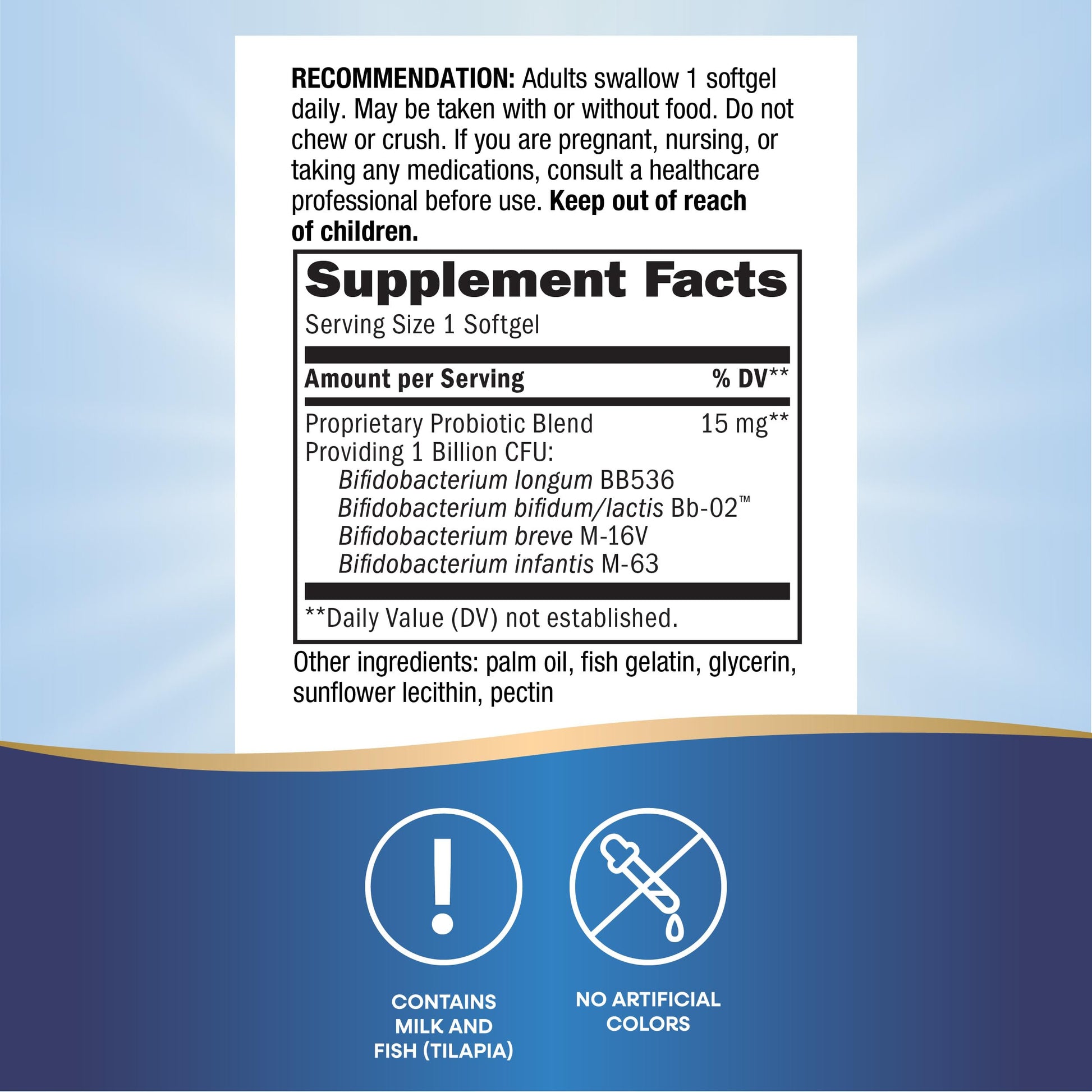 Nature's Way Pearls Adult 50+ Probiotic, Probiotics for Digestive Health* Supports Regularity, Immune & Colon Health*, 1 Billion Cultures, No Refrigeration Needed, 30 Softgels Nature's WayAu supplements