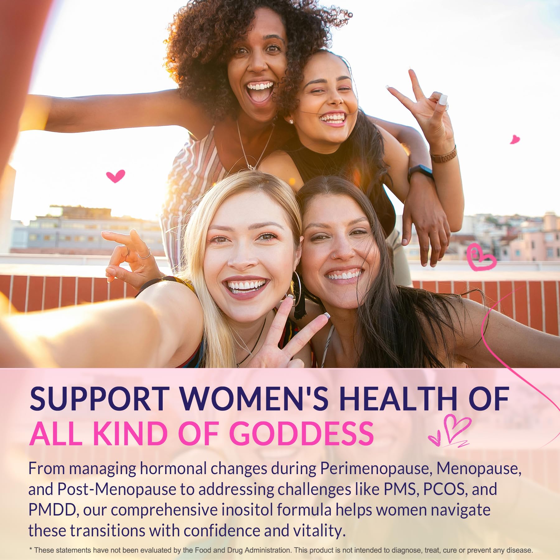 Myo-Inositol & D-Chiro Inositol, Hormone Balance for Women | Sugar Free Inositol Gummies w/Omega 3, MTHF Folate, Vitamin D3, B12, Magnesium & Zinc for Ovarian Health, Ideal 40:1 Ratio, Vegan, 60 Cts NEVISSAu supplements