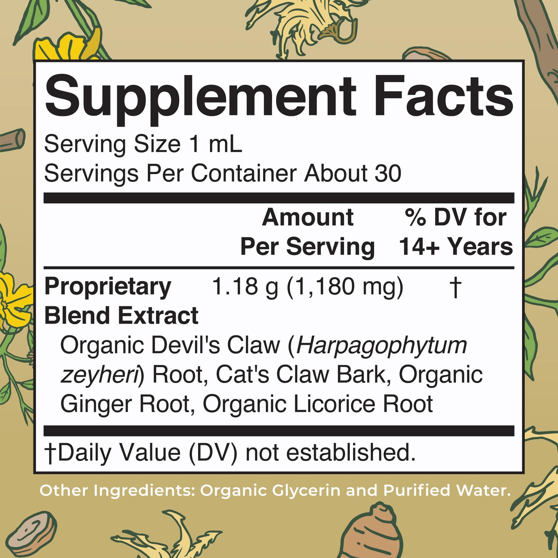 MaryRuth Organics Joint Health Liquid Extract | Four Herbal Blend Liquid Drops | Ginger Root | Licorice Root | Cats Claw | Devils Claw | Vegan | Non GMO | Alcohol Free Tincture | 30 Servings MARYRUTH'SAu supplements