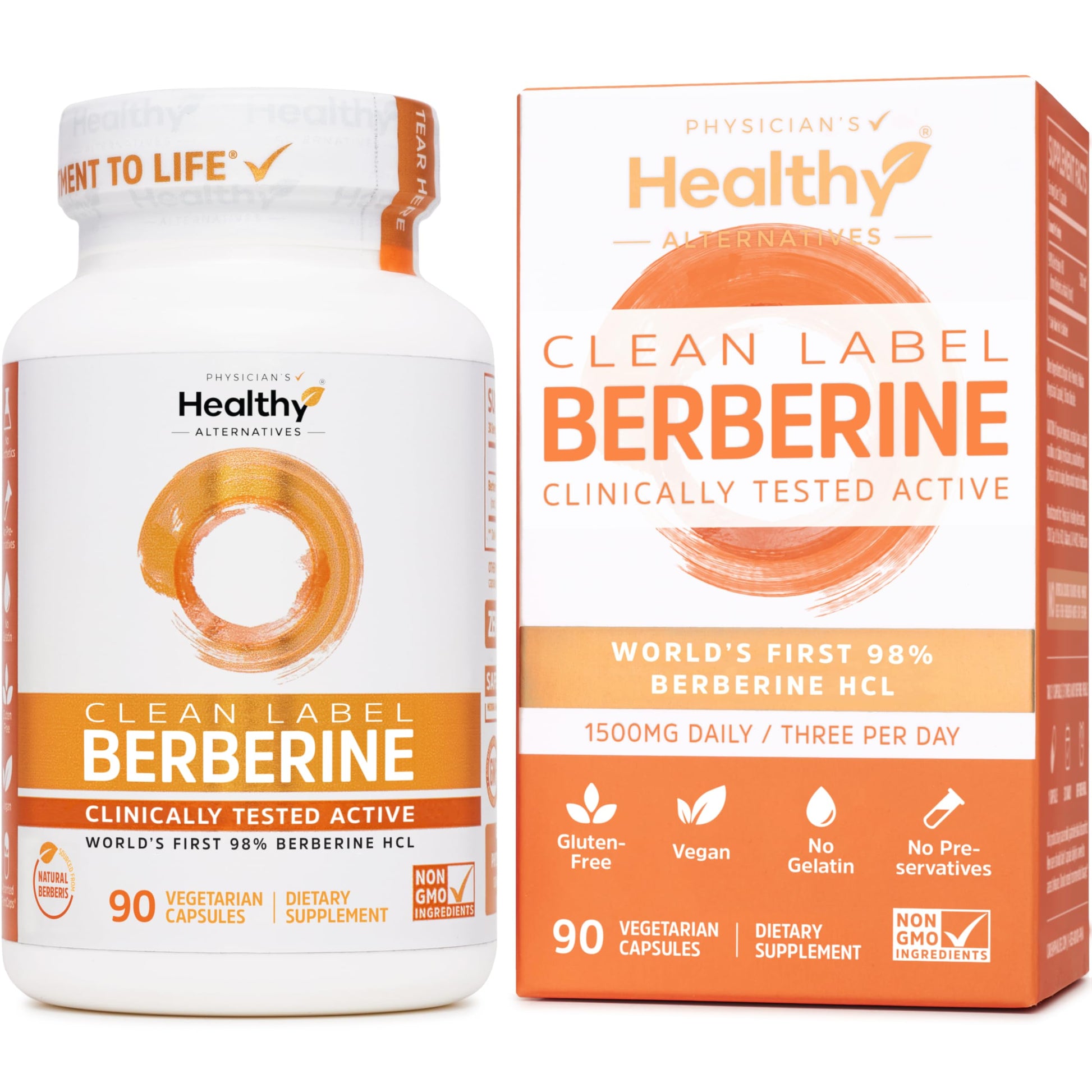 Clean Label Berberine Supplement 1500mg - Ultra Pure 98% Berberine HCl, Highest Purity Physician's Healthy AlternativesAu supplements