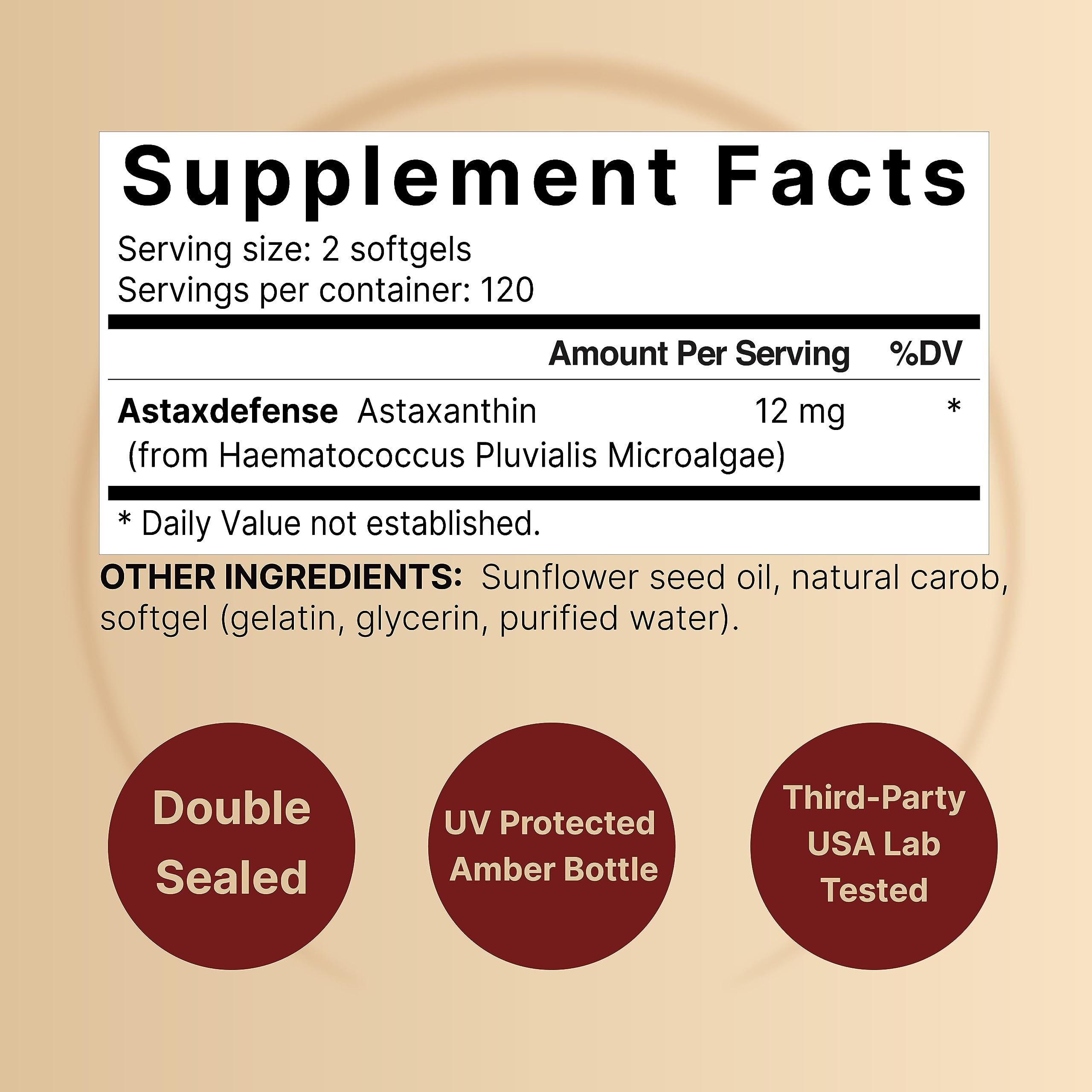 NatureBell Astaxanthin 12mg, 240 Softgels, Made with Astax, Max Strength NatureBellUS supplements