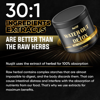 Nuqiit Water Out Supplement with Dandelion Root 12000mg Apple Cider Vinegar 4500mg & More NuqiitUS supplements