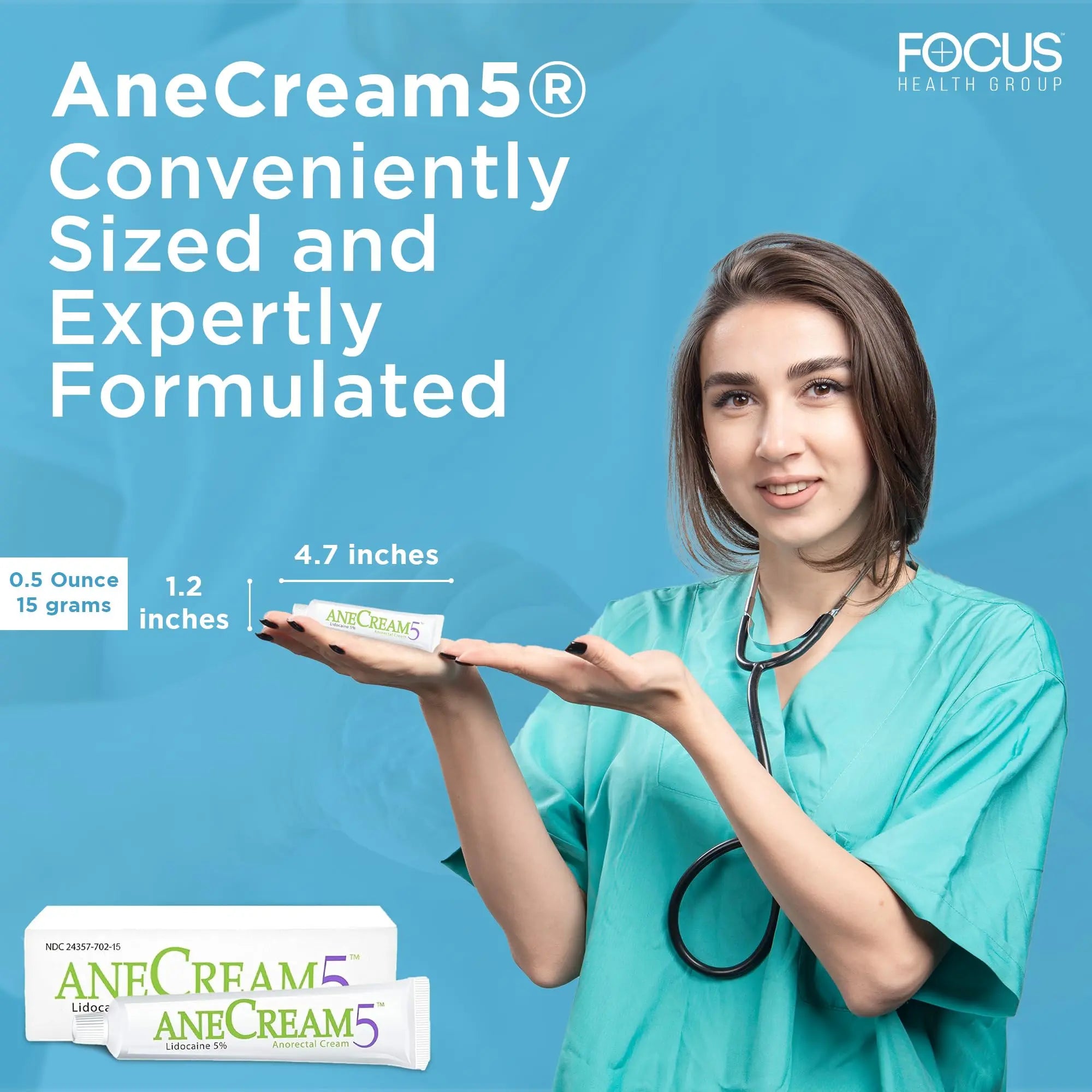 AneCream5-5% Lidocaine Numbing Cream - Maximum OTC Strength, Medical Grade Numbing Cream, Topical Anesthetic Lidocaine for Local & Anorectal Uses, Hemorrhoid Cream (0.5 oz/15 g) AneCreamAu supplements