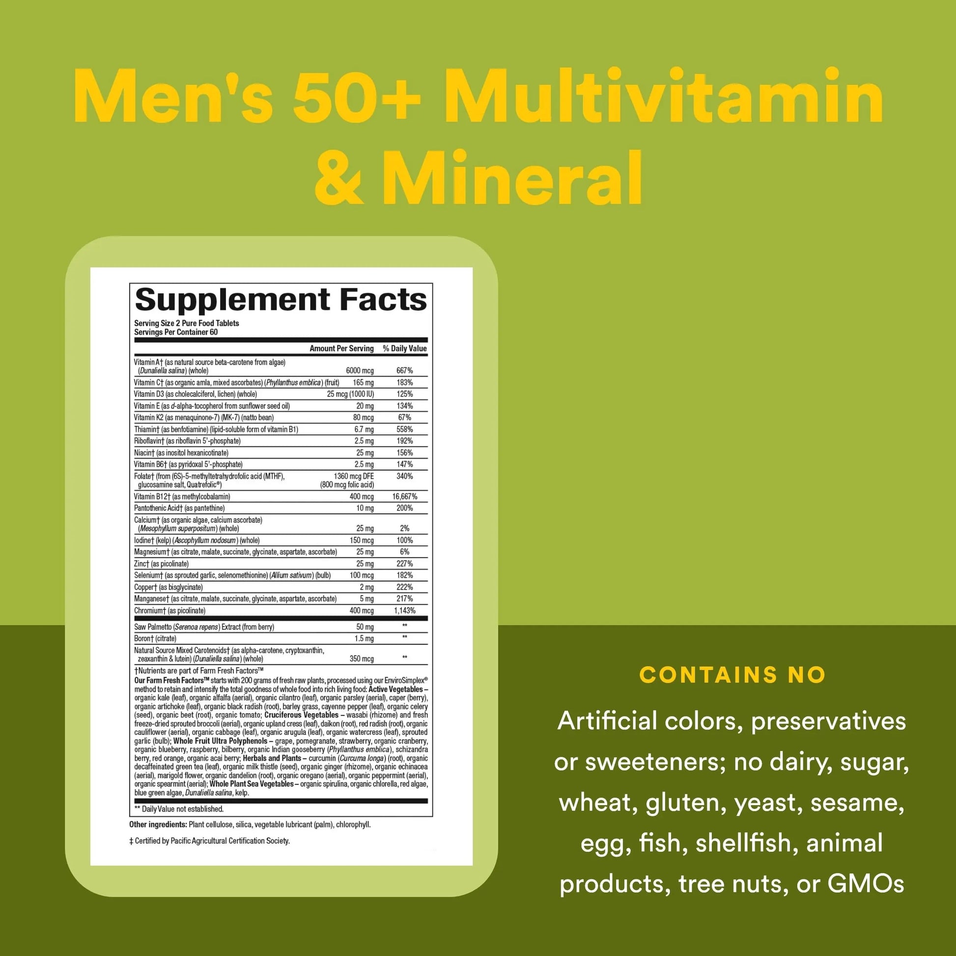 Natural Factors Whole Earth & Sea Men's 50+ Multivitamin & Mineral - Daily Nutritional Support Multivitamin Natural FactorsAu supplements