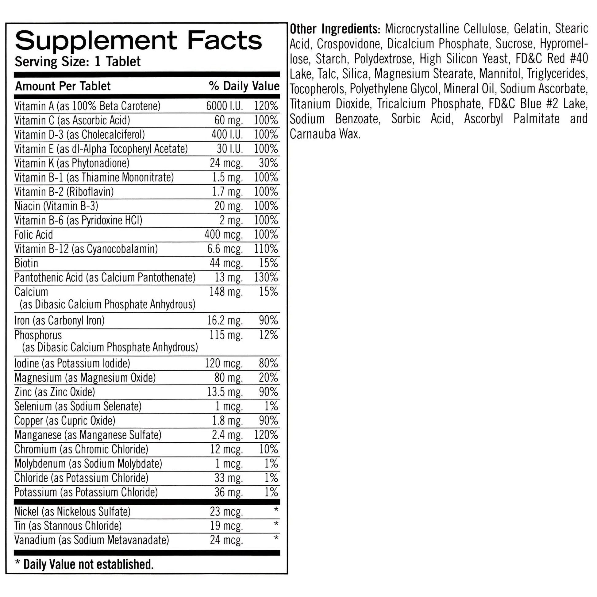 Geritol Multi-Vitamin Nutritional Support Tablets, Balance of 26 Essential Vitamins and Minerals, 100-Count Bottles (Pack of 2) GeritolAu supplements