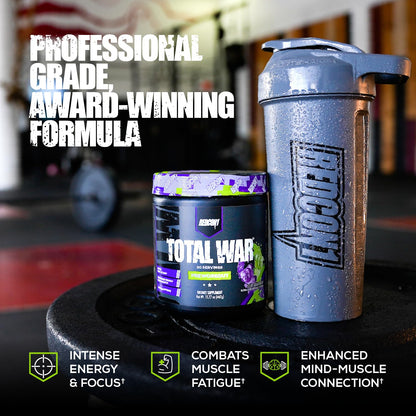 REDCON1 Total War Pre Workout Powder, Blue Lemonade - Beta Alanine + Citrulline Malate REDCON1US supplements