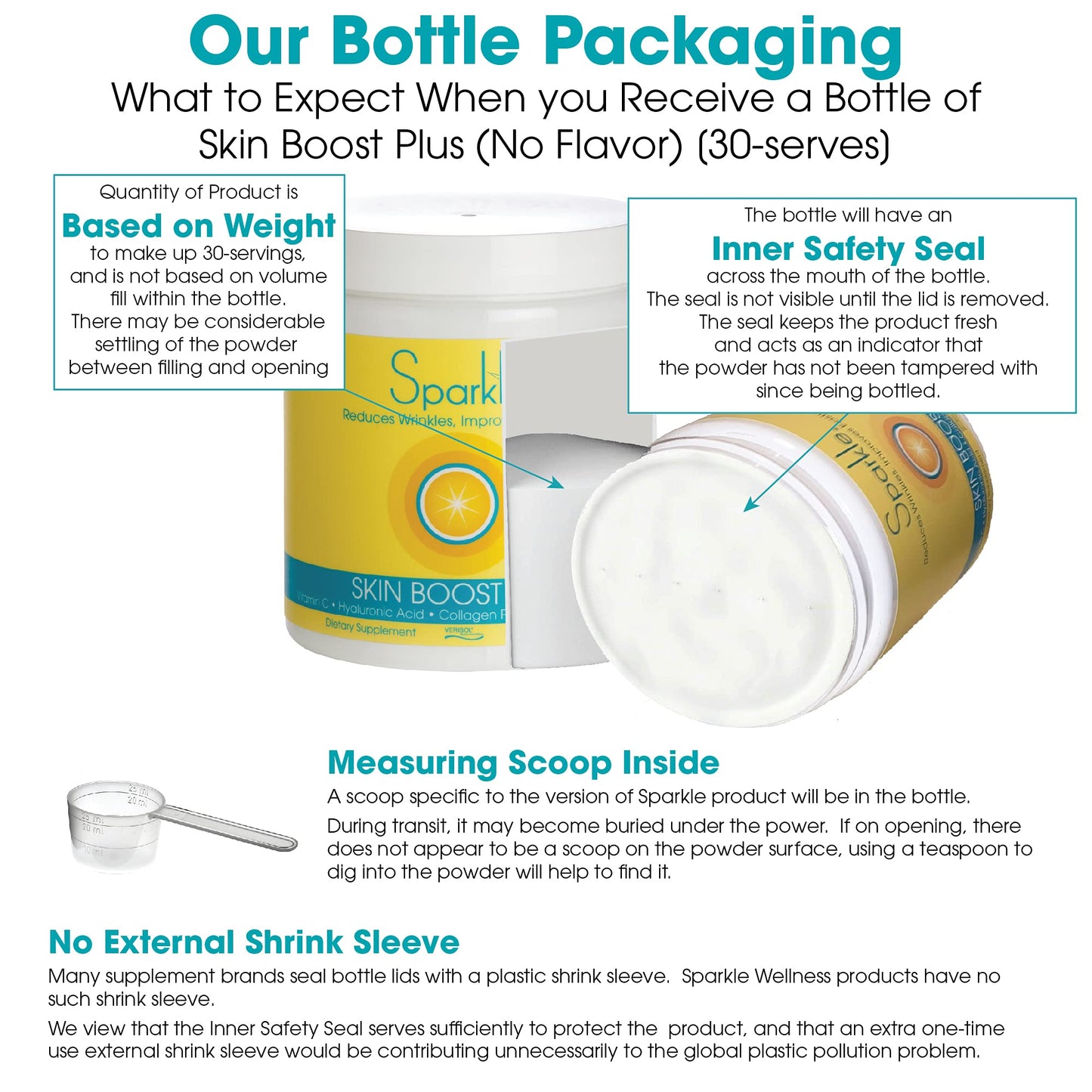 Hydrolyzed Collagen Powder - Sparkle Skin Boost Plus (No Flavor) [30-Serves] Verisol Pept Sparkle CollagenUS supplements