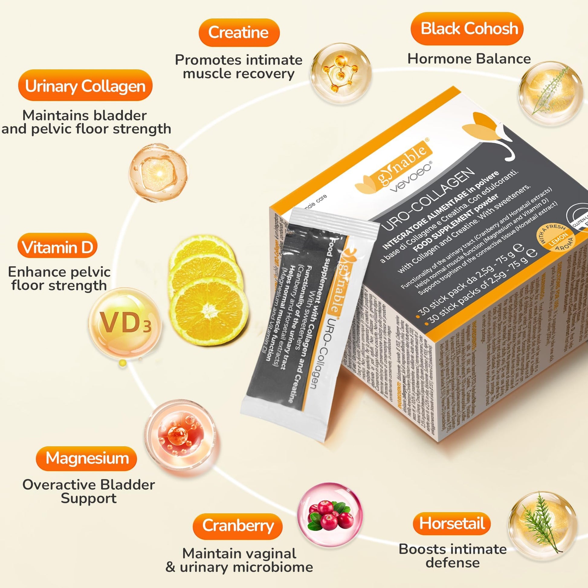 Bladder Control Supplements for Women: UroCollagen for Postpartum Recovery Supports Pelvic Floor Muscles Strength, Urinary Urgency Frequency Leakage, for Hormone Harmony Balance, Powder, 30-Day Supply GynableAu supplements