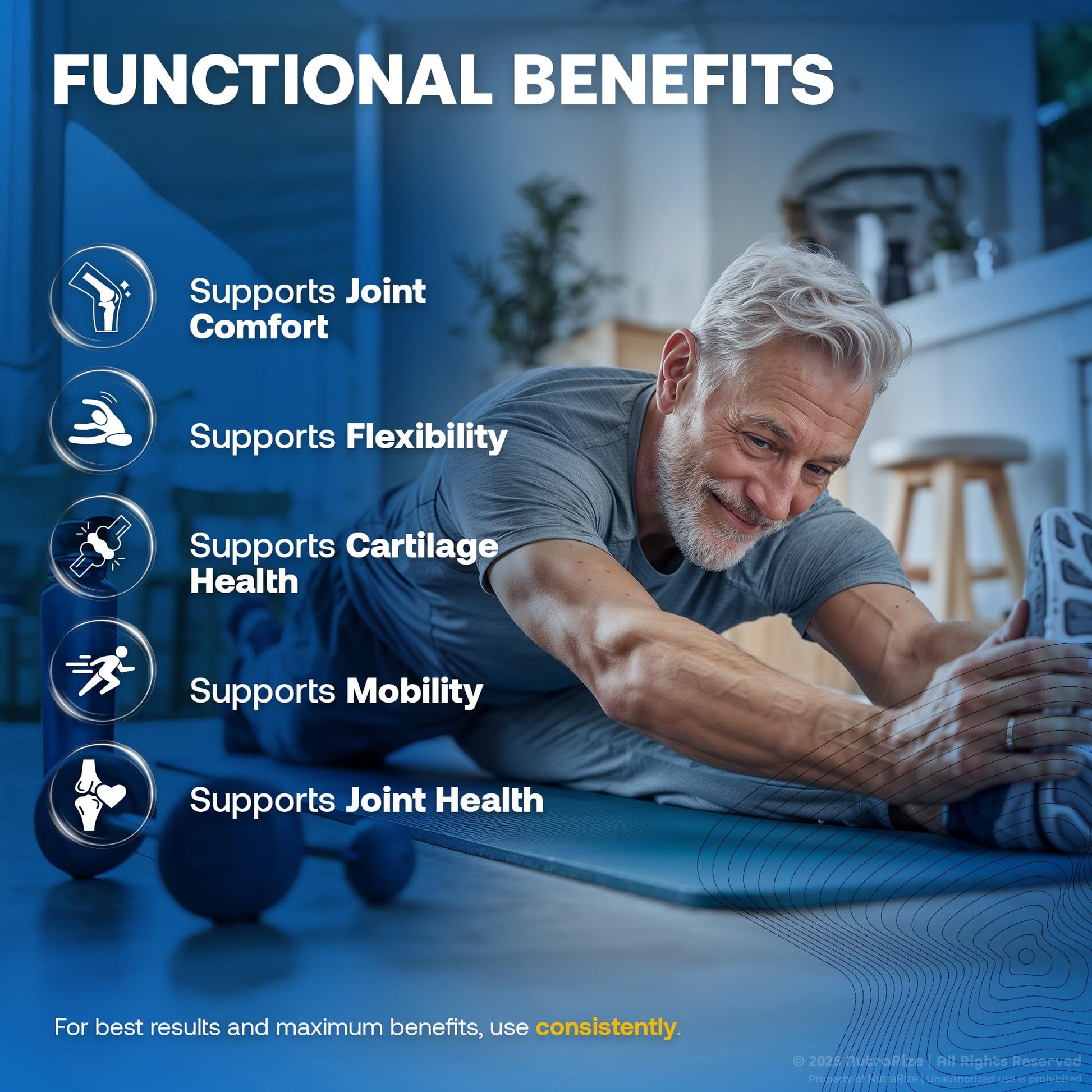 NutraRize Flexo Bliss, FlexoBliss Joint Health Support, All-Natural Supplement to Support Flexibility and Full Range of Motion, Official Flexo Bliss Reviews (60 Capsules) NutraRizeAu supplements