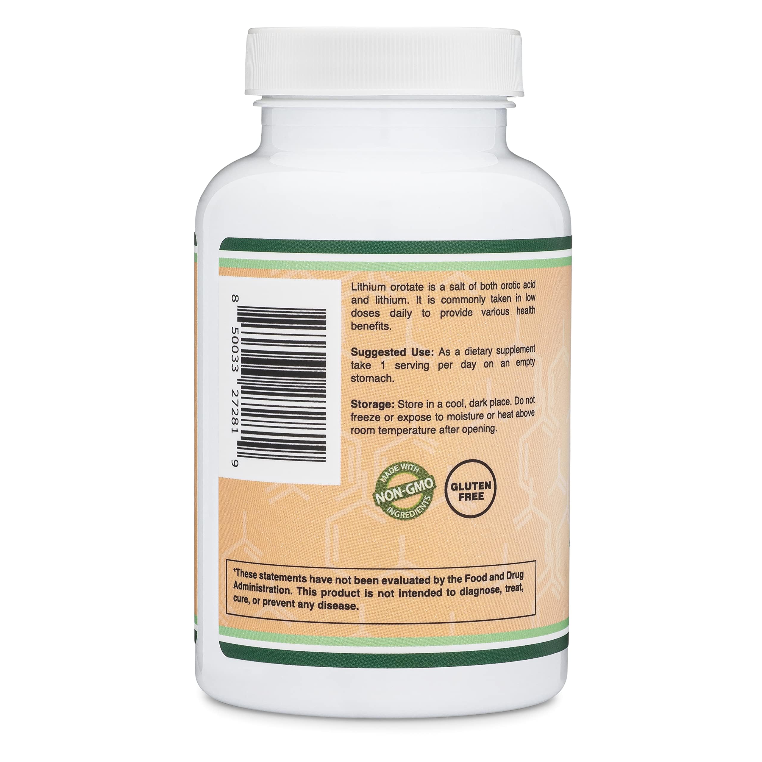 Lithium Orotate 5mg of Elemental Lithium for Cognition and Brain Health, 210 Capsules (Third Party Tested, Vegan Safe, Non-GMO) by Double Wood Supplements Double Wood SupplementsAu supplements