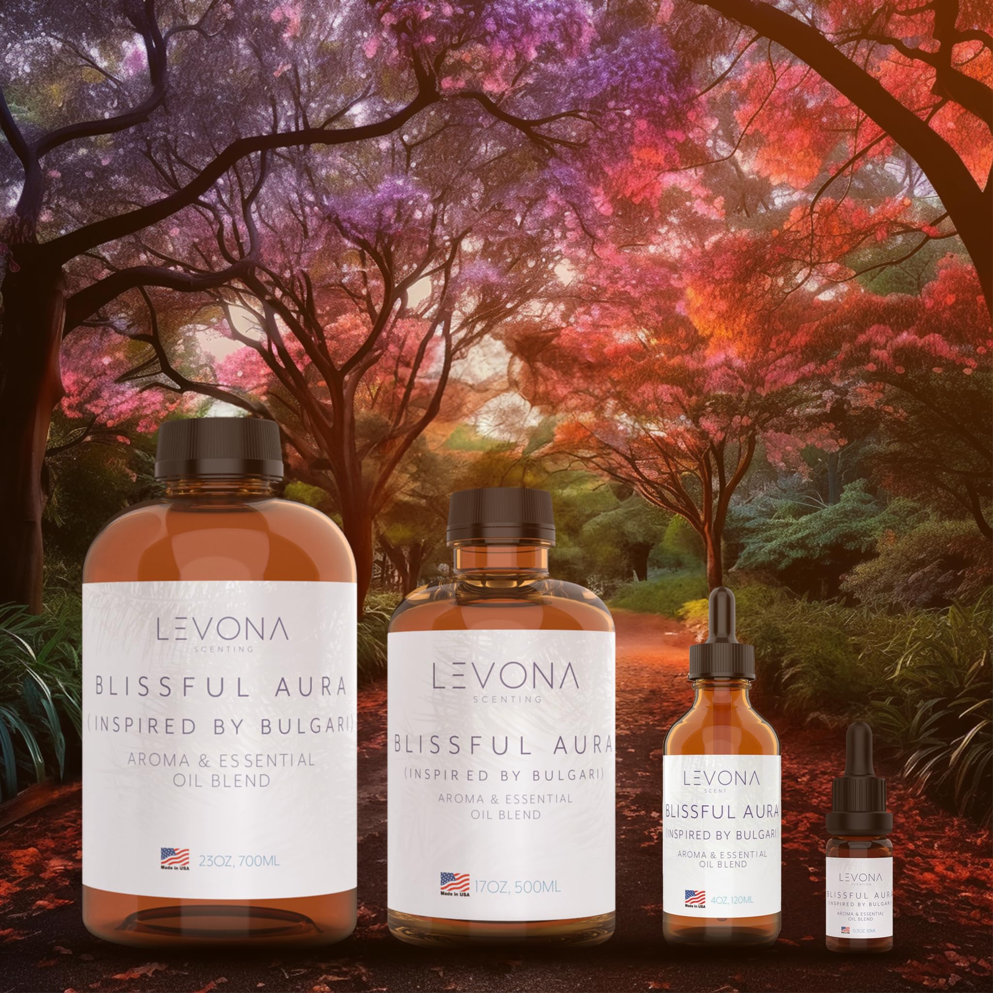 Levona Scent Essential Oils for Diffuser: Blissful Aura with Notes of Amber, Musk & Jasmine LEVONA SCENTAu supplements