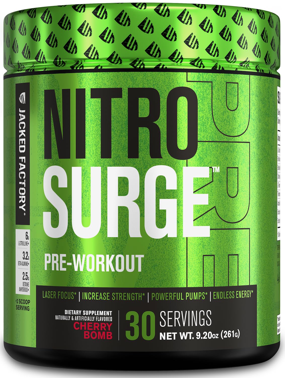NITROSURGE Pre Workout Supplement - Endless Energy, Instant Strength Gains Jacked FactoryUS supplements