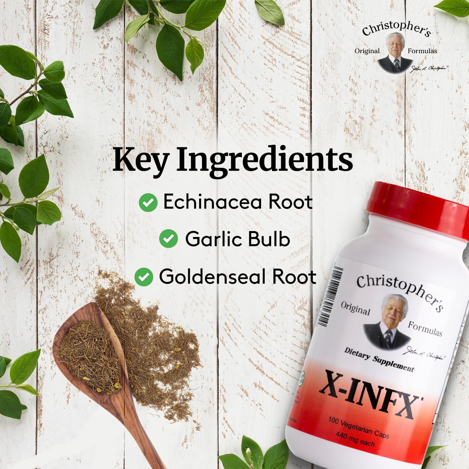 Christopher's Original Formulas X-INFX Formula, Natural Immune Support, 100 Caps Christopher's Original FormulasAu supplements