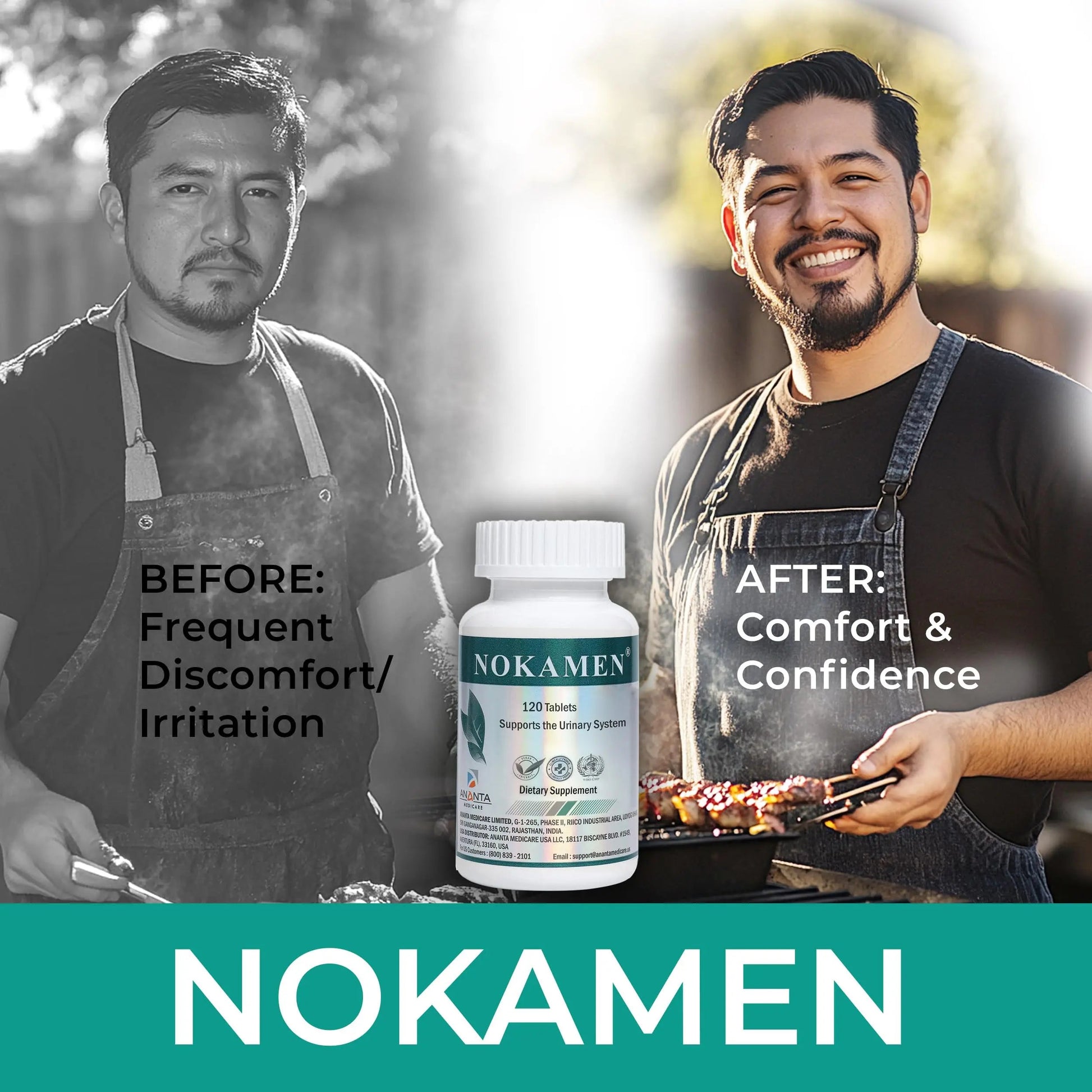 Ananta Medicare USA NOKAMEN – Kidney & Urinary Tract Support Herbal Formula, 120 Tabs Ananta Medicare USAAu supplements