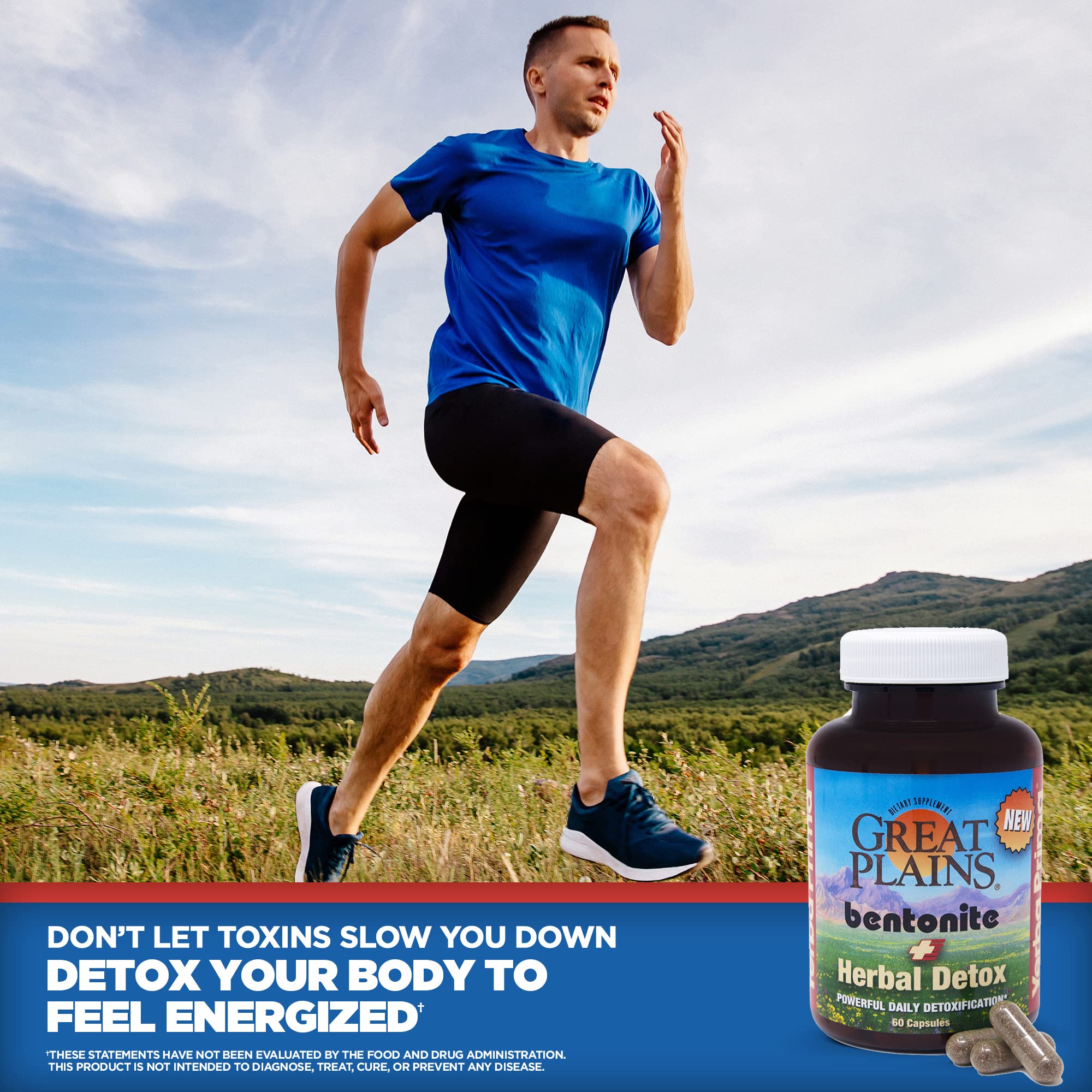 Yerba Prima Bentonite Clay Plus Herbal Detox - 60 Veggie Capsules - Natural Cleansing Supplement Yerba PrimaAu supplements