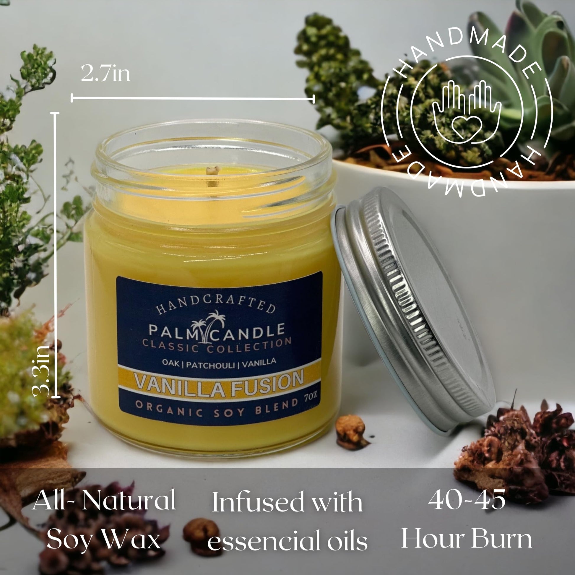 Vanilla & Wood Fusion Premium Soy Candle for Home Scented Candle 7 Ounces of Pure Aromatic Bliss Msupps.comAu supplements