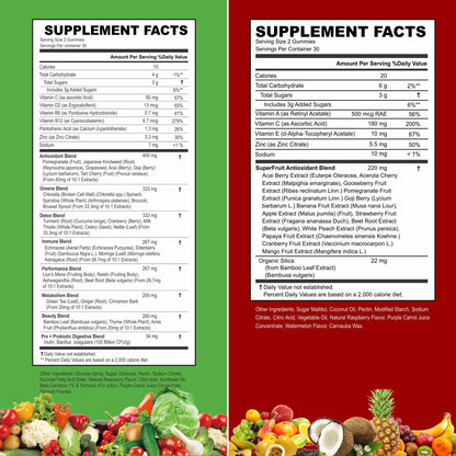 VITINITY Made with Real Fruit-Real Veggie Gummies-Superfood Vegetable Vitamin Sup VITINITYUS supplements