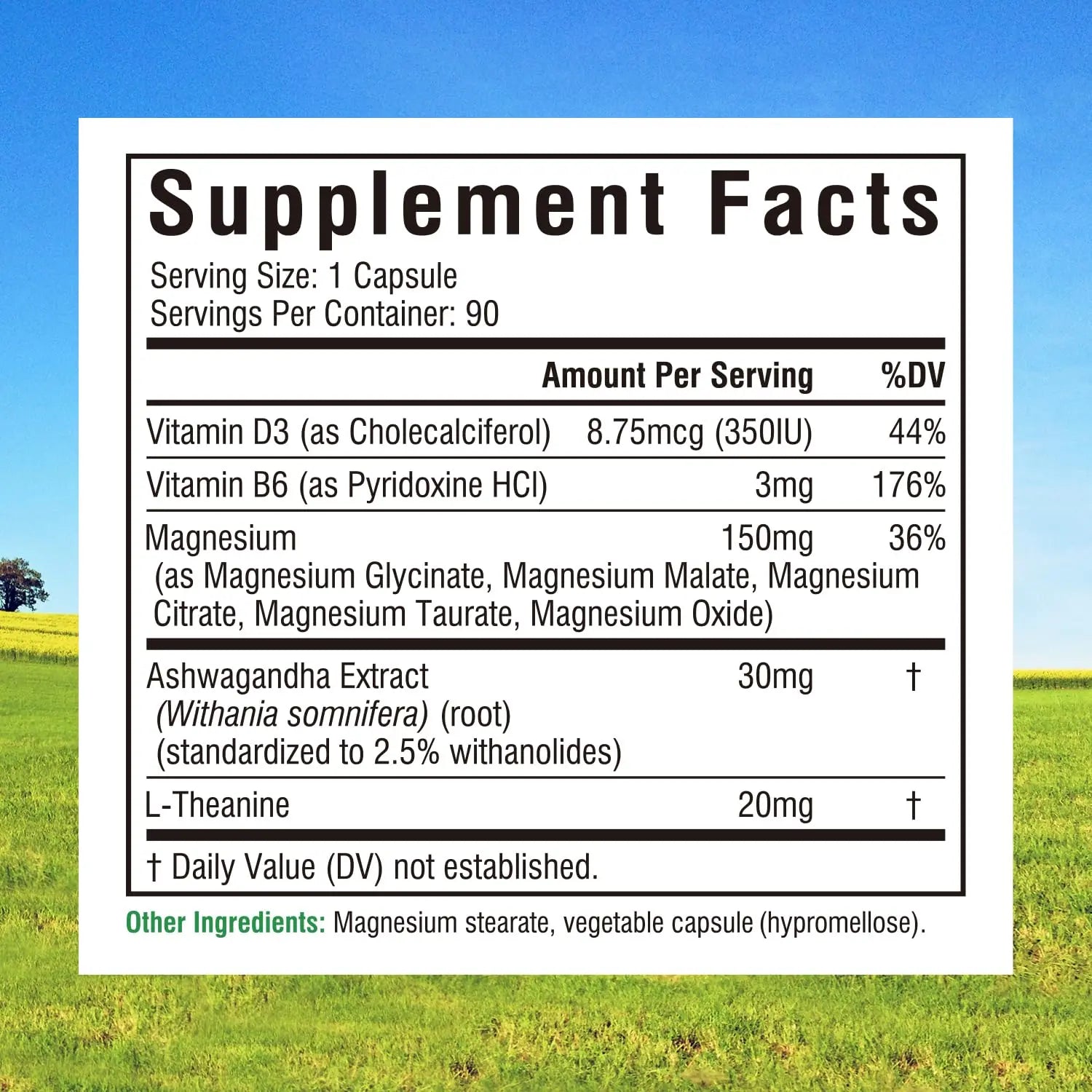 Innate Vitality Magnesium Complex, Magnesium Glycinate Citrate Malate Taurate with Ashwagandha L-Theanine Vitamin D3 & B6, High Absorption, Full Spectrum, Bones Stress Sleep Support, 90 caps Innate Vitalitynz supplements