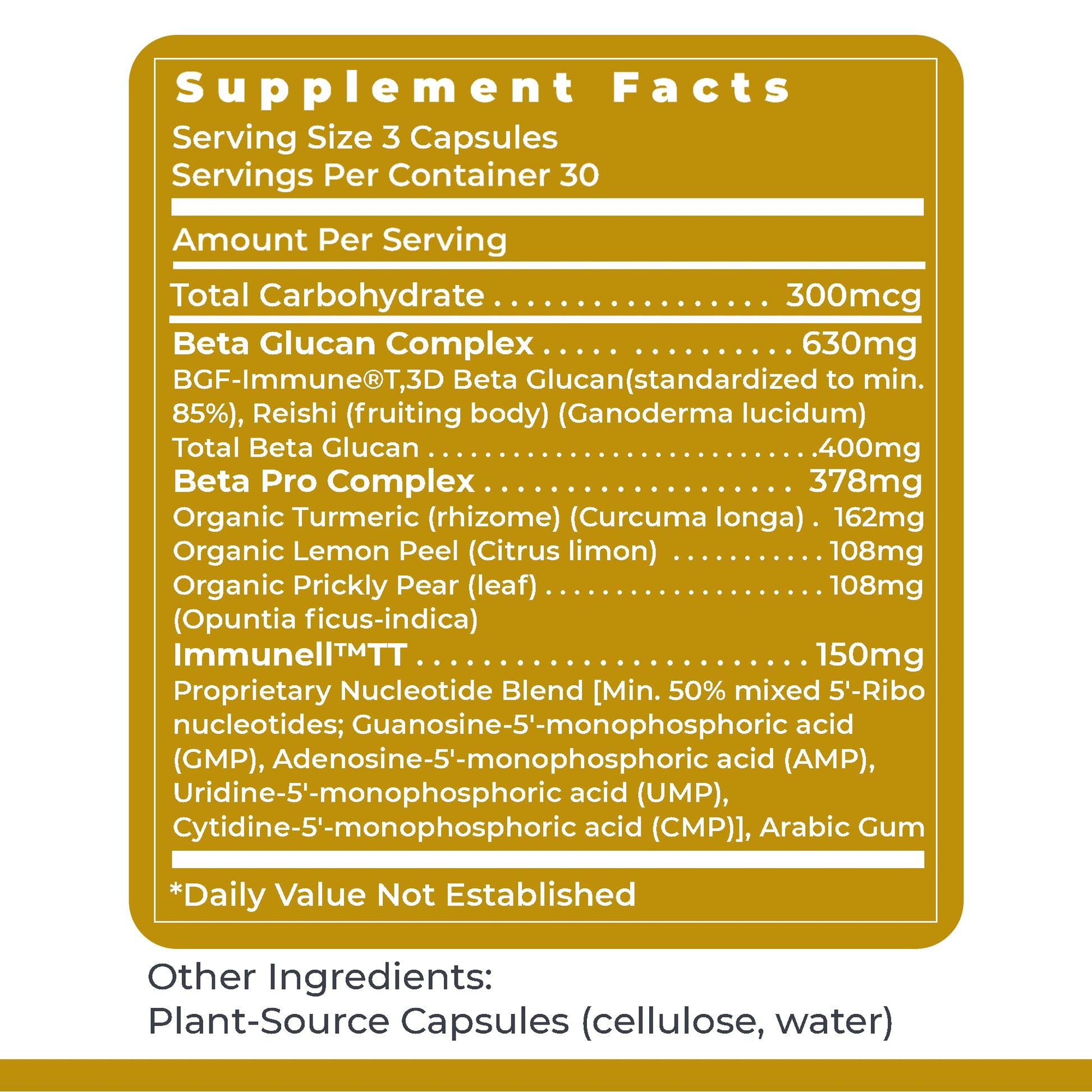 Premier Research Labs Nucleo Immune - Beta Glucan Supplements, Beta Glucans, Phytochemicals, Prickly Pear, Fiber, Immune Support - 90 Capsules Premier Research LabsAu supplements