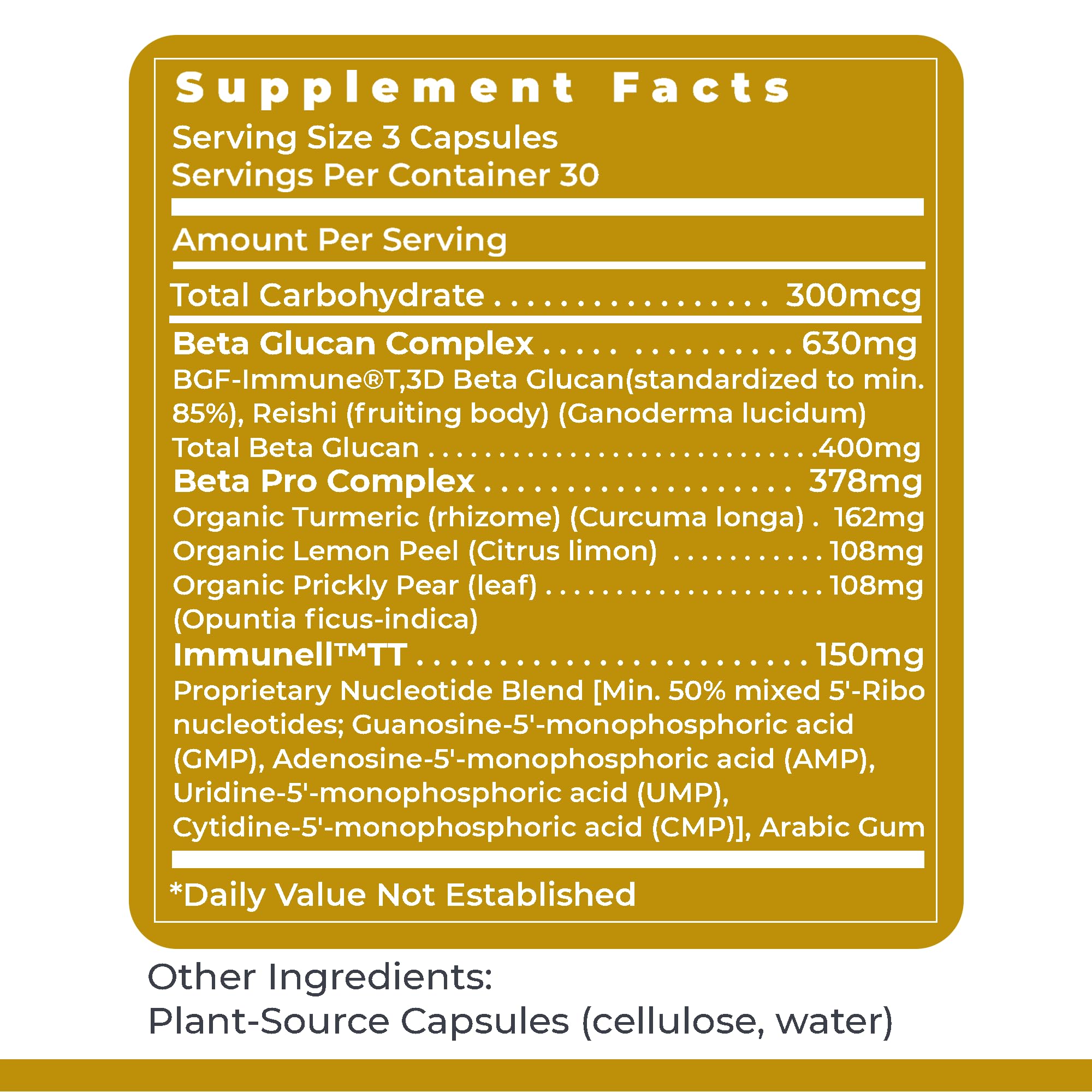 Premier Research Labs Nucleo Immune - Beta Glucan Supplements, Beta Glucans, Phytochemicals, Prickly Pear, Fiber, Immune Support - 90 Capsules Premier Research LabsAu supplements