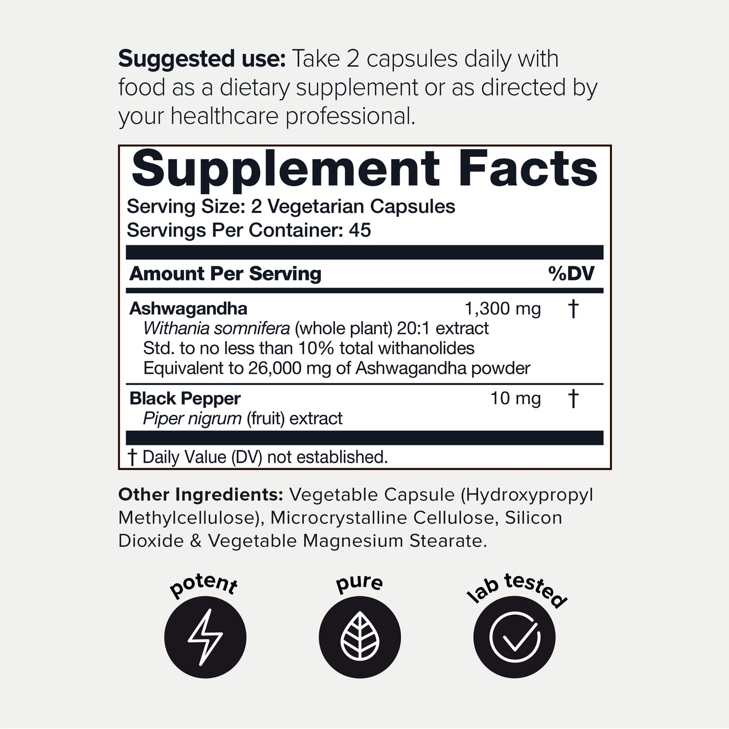 Toniiq 26,000mg 20x Concentrated Extract - 10% Withanolides - Ultra High Strength ToniiqUS supplements