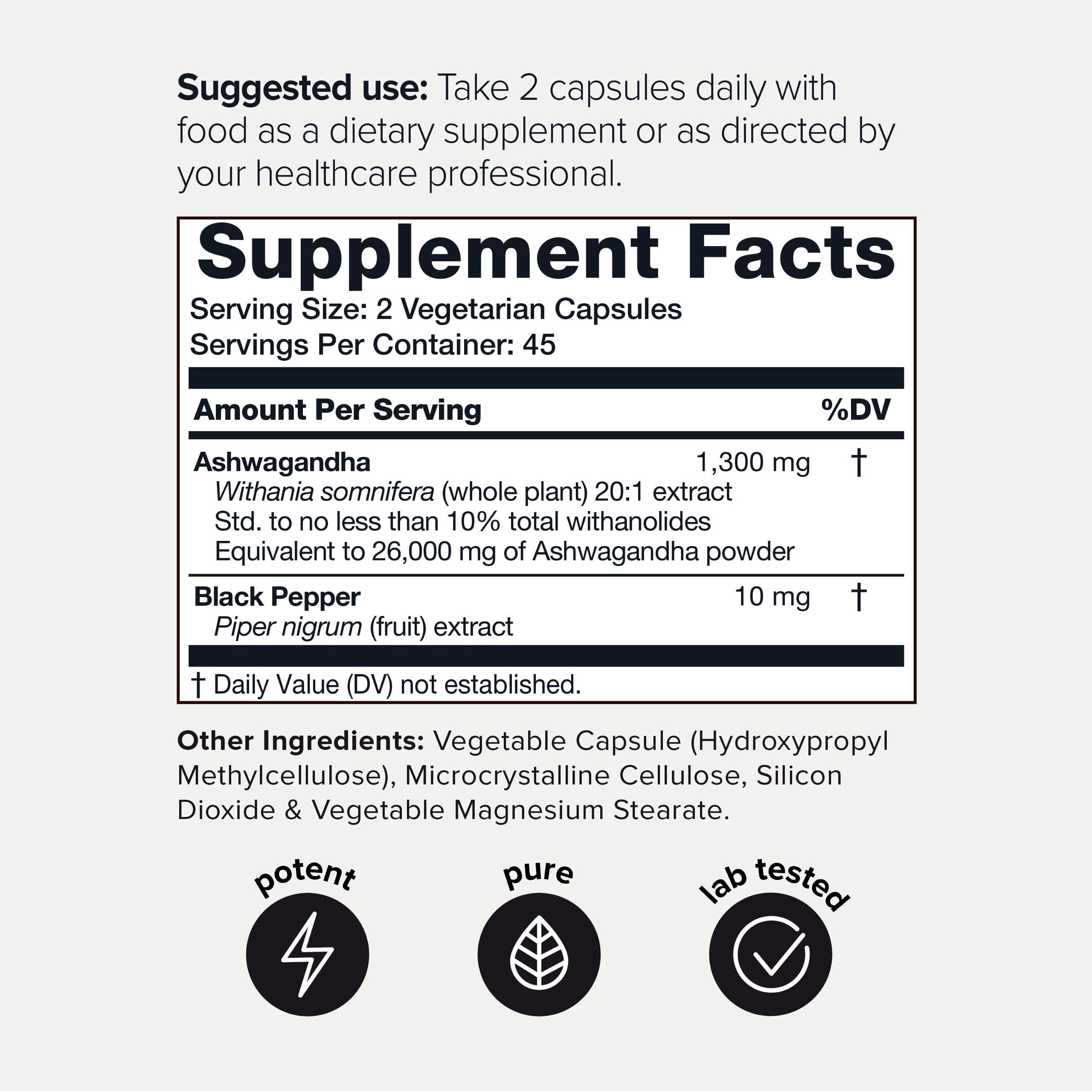 Toniiq 26,000mg 20x Concentrated Extract - 10% Withanolides - Ultra High Strength ToniiqUS supplements