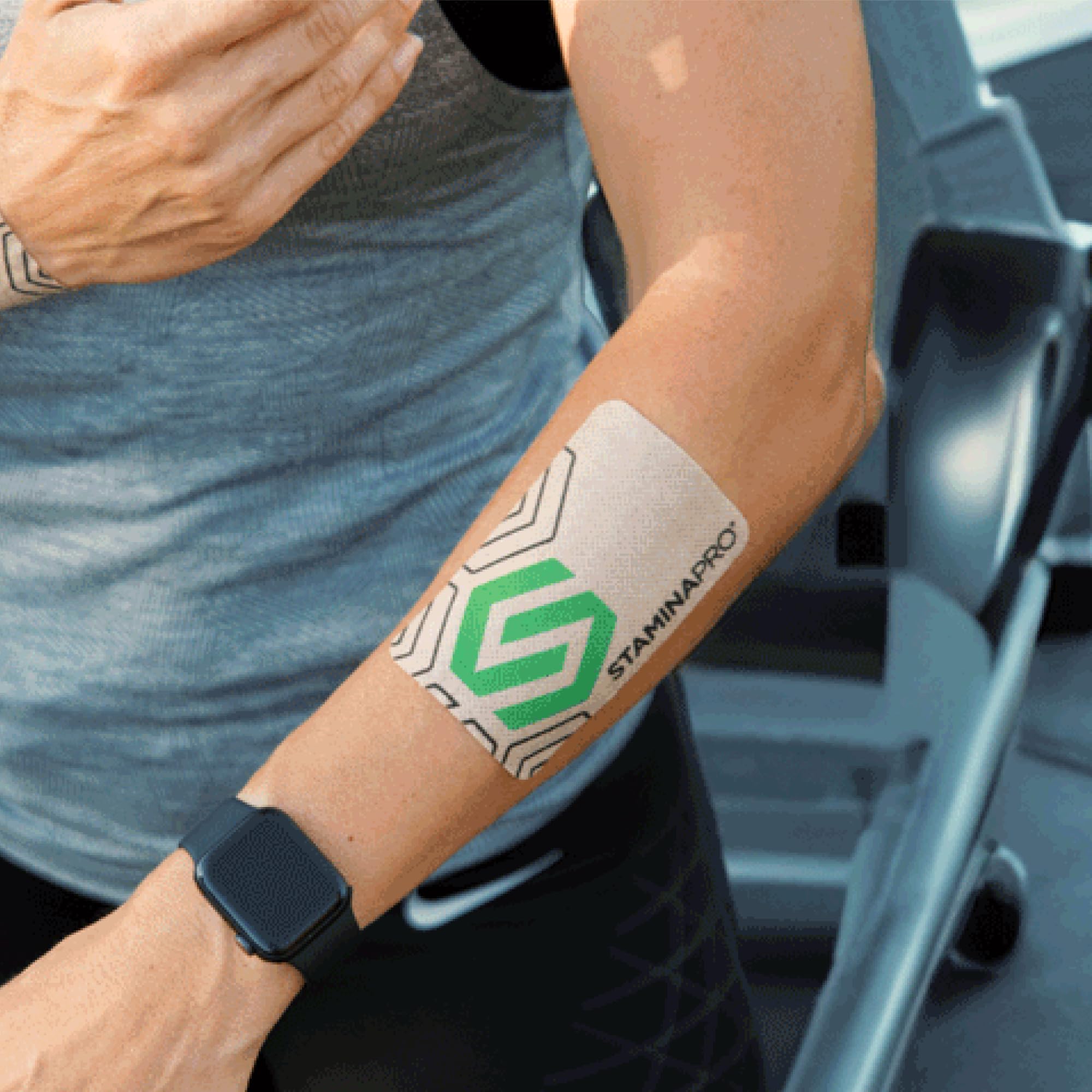 LUMINAS STAMINAPRO Patch - Water-Resistant Athletic Adhesive, Electroceutical Relief - Versatile Active Comfort, Long Lasting - Back, Joints, Knees, Hamstrings - 24 Pack (Large Tan Patches) LUMINASAu supplements
