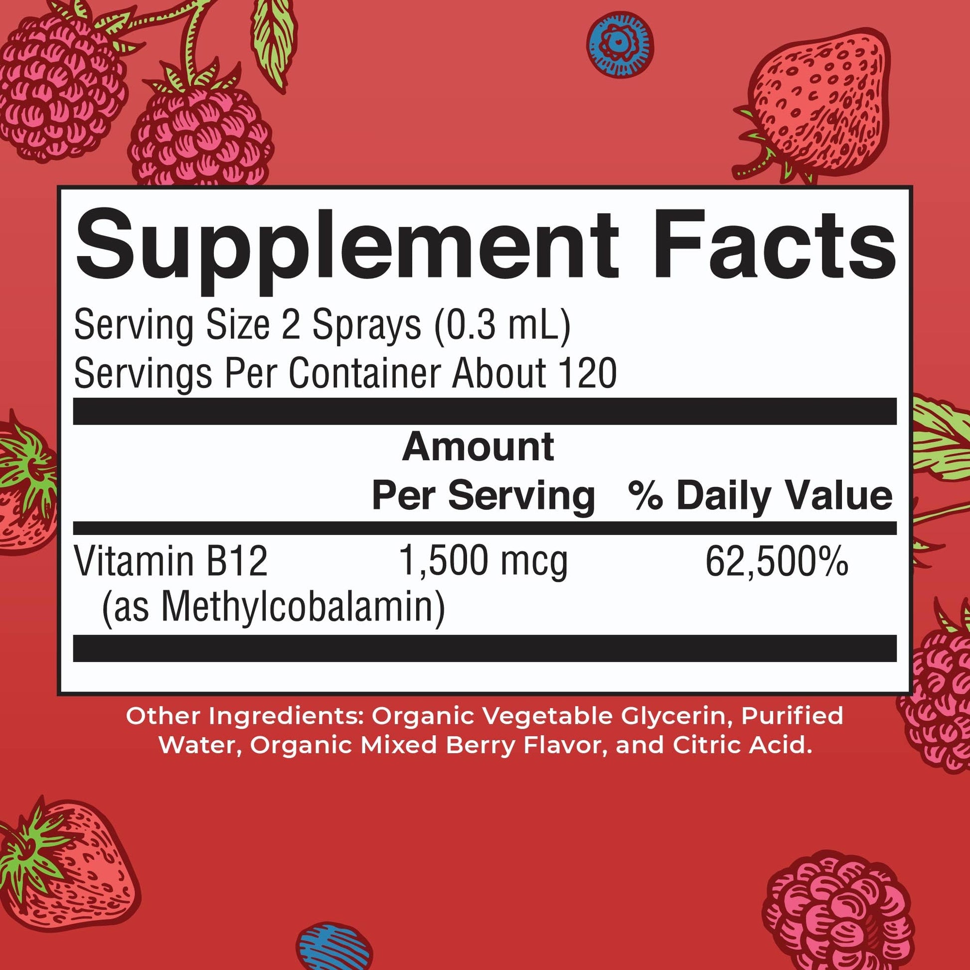 MaryRuth Organics Methyl B12 Spray | 1,500 mcg B12 Per Serving | Methylcobalamin | Energy Metabolism | Nervous System Support | Neuro Health | Vegan | Gluten Free | Sugar Free | 1 Fl Oz MARYRUTH'SUS supplements