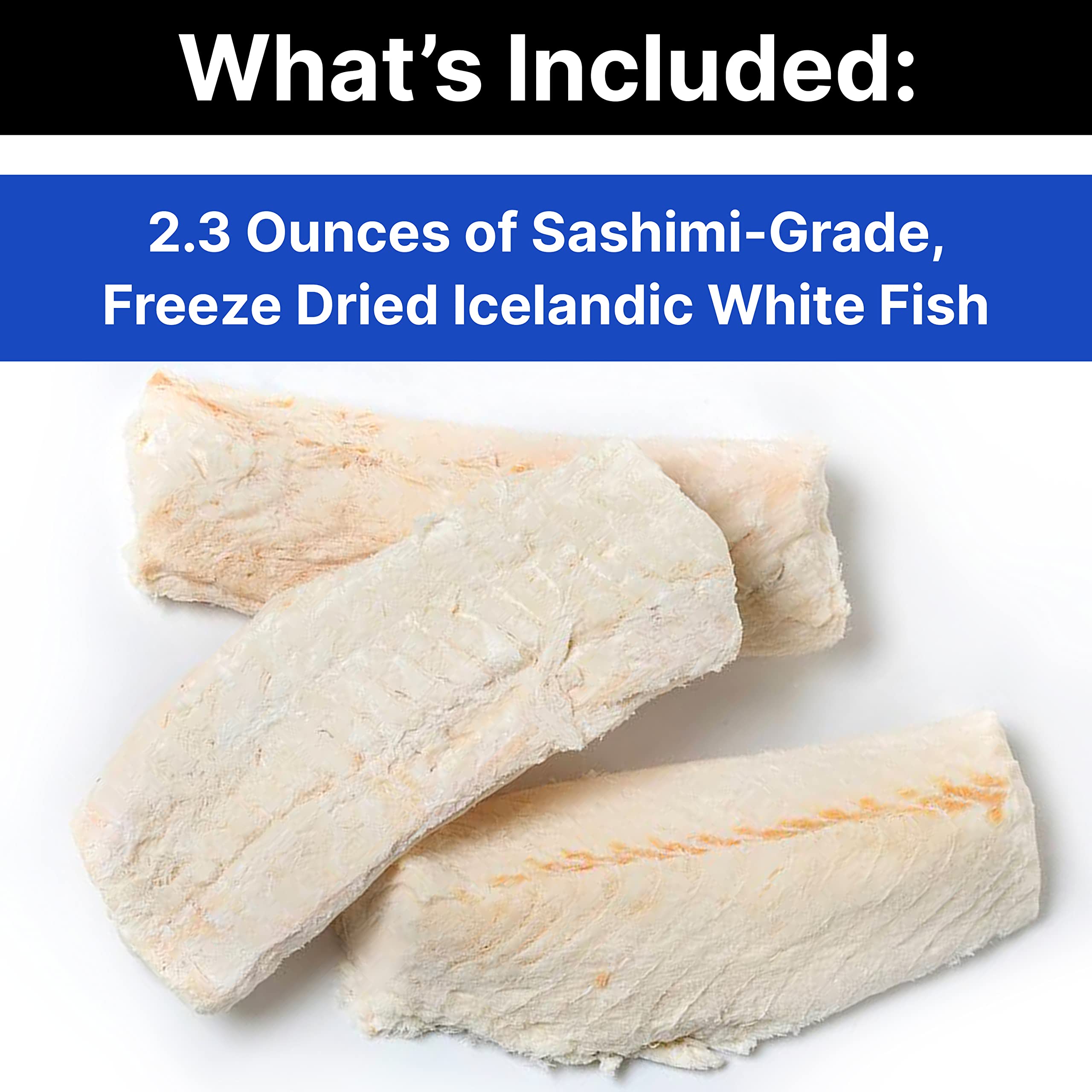Nordic Catch Freeze Dried Fish Pet Treats from Iceland - Pure, All Natural Seafood Snacks for Dogs, Cats and Other Pets - Human Safe Ingredients, Made from Sashimi Grade Seafood - White Fish Nordic CatchAu supplements