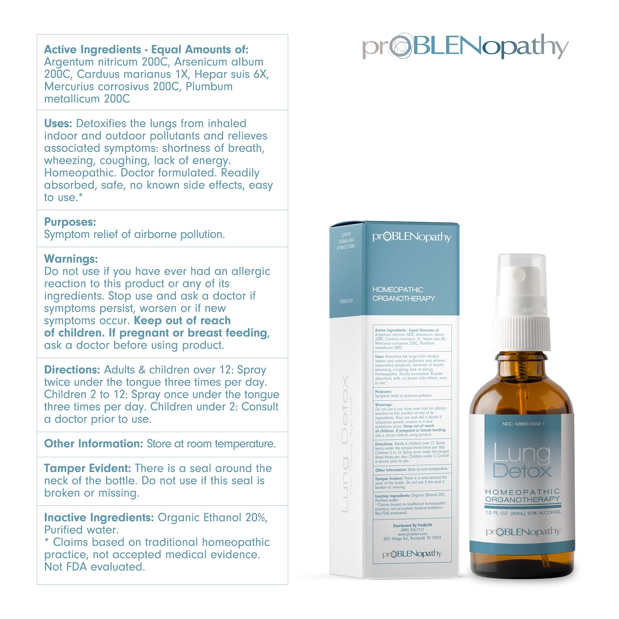 proBLENopathy Lung Support Oral Spray 30-Day Supply - Respiratory Protection & Toxin Removal proBLENopathyAu supplements