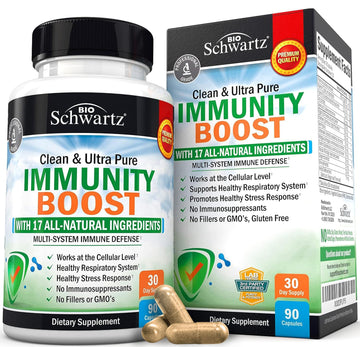 Immune Support Supplement with Vitamin C 1000mg Zinc Elderberry Extract Ginger BioSchwartzAu supplements