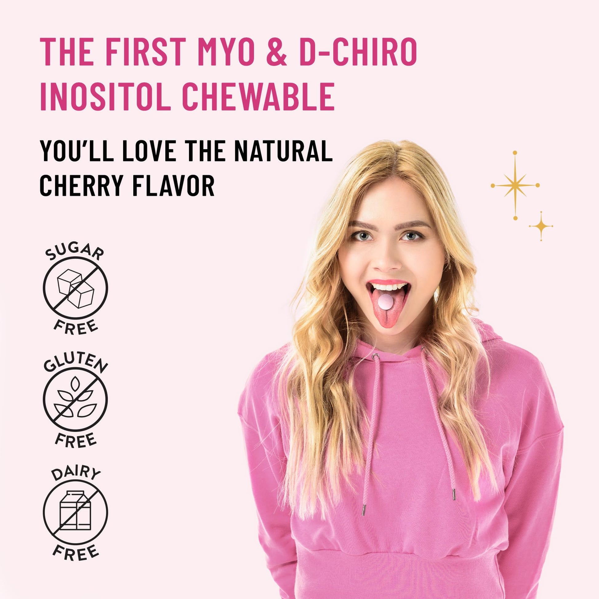Legendairy Milk Myo-Inositol & D-Chiro Inositol Supplement for Women, 40:1 Ratio, PCOS & Fertility Support, Hormone Balance, Sugar Free Vegan Chewable Tablets, Cherry Flavor, 30 Day Supply Legendairy MilkAu supplements