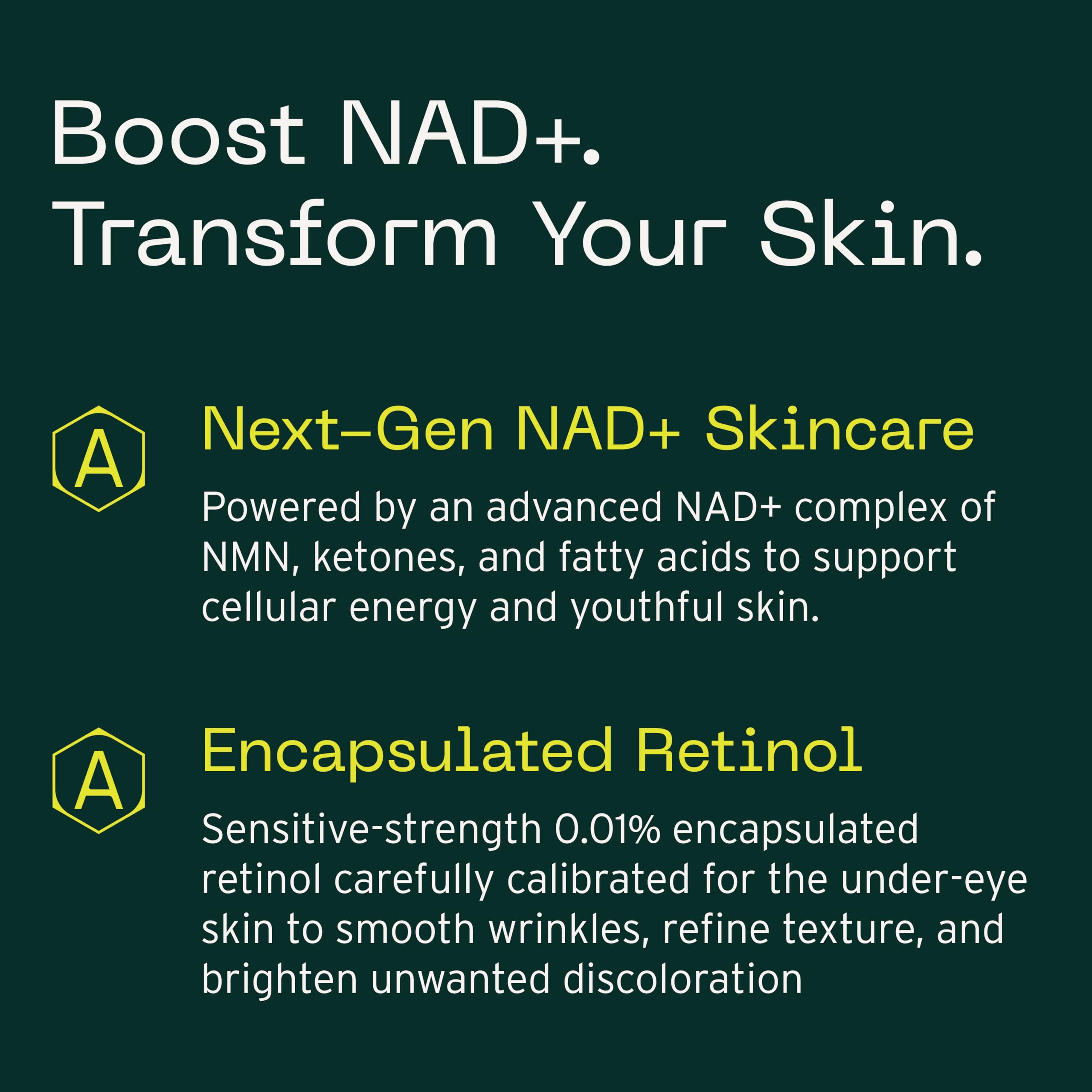 Aramore NAD+ Cell Energizing Skin Care Treatment with Proprietary NAD+ Precursor Complex, Clinically Proven to Target 12 Signs of Aging - 15ml AramoreAu supplements