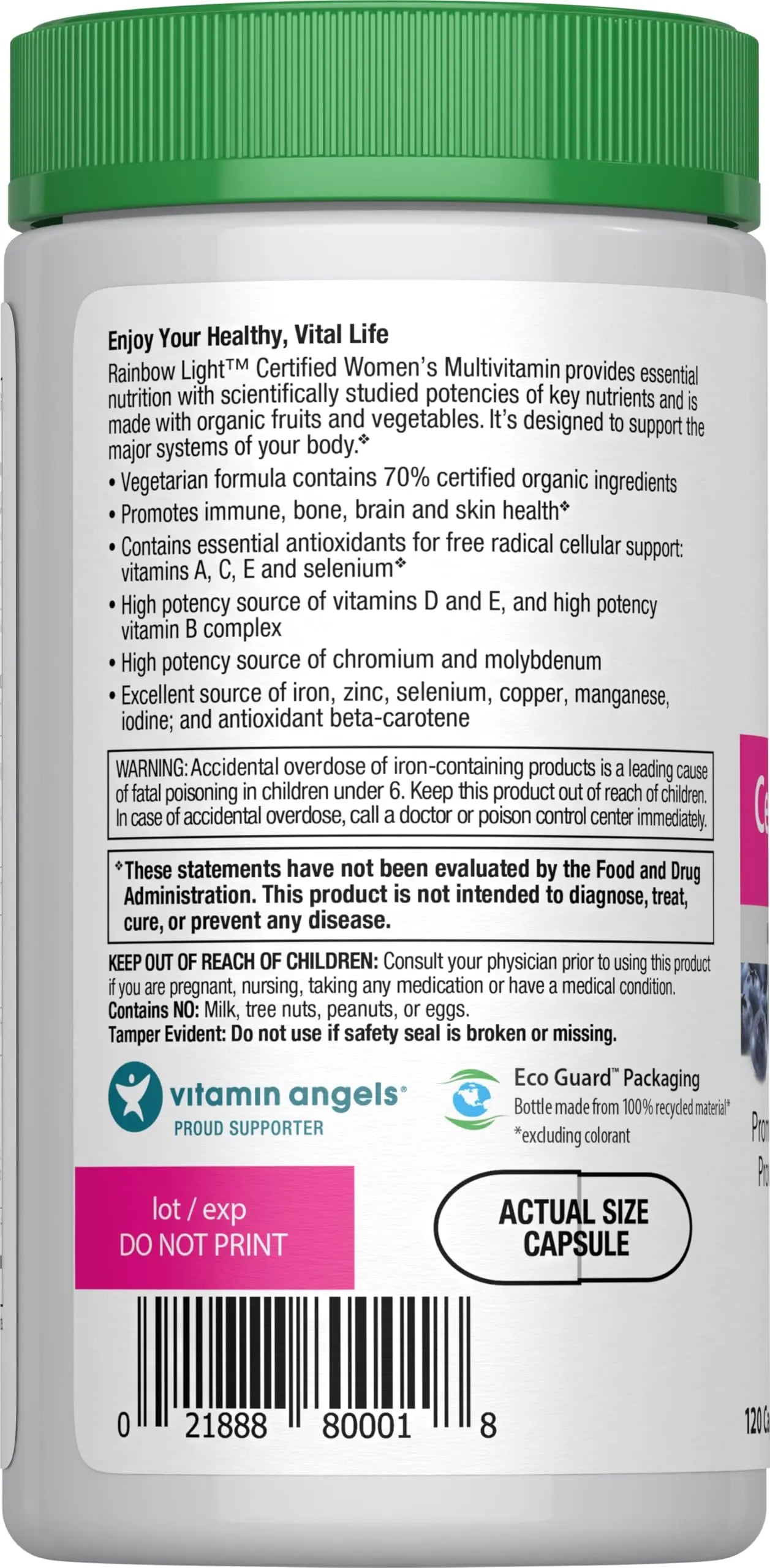 Rainbow Light Multivitamin for Women | 120 Capsules | with Organic Fruits and Vegetables | Vegetarian, Non-GMO Rainbow LightAu supplements