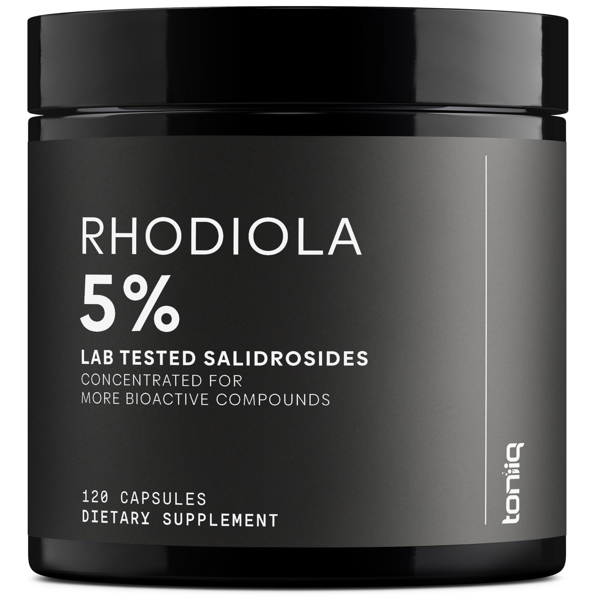 Toniiq Triple-Strength 600mg Rhodiola Rosea - 120 Capsules - 5% Salidroside Concentrated Extract - Highly Purified and Bioavailable ToniiqAu supplements