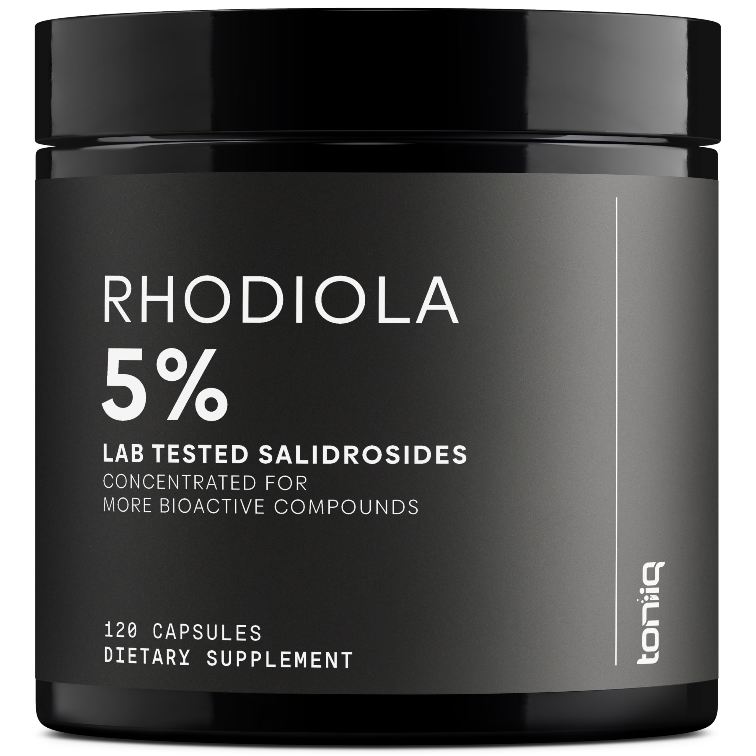 Toniiq Triple-Strength 600mg Rhodiola Rosea - 120 Capsules - 5% Salidroside Concentrated Extract - Highly Purified and Bioavailable ToniiqAu supplements