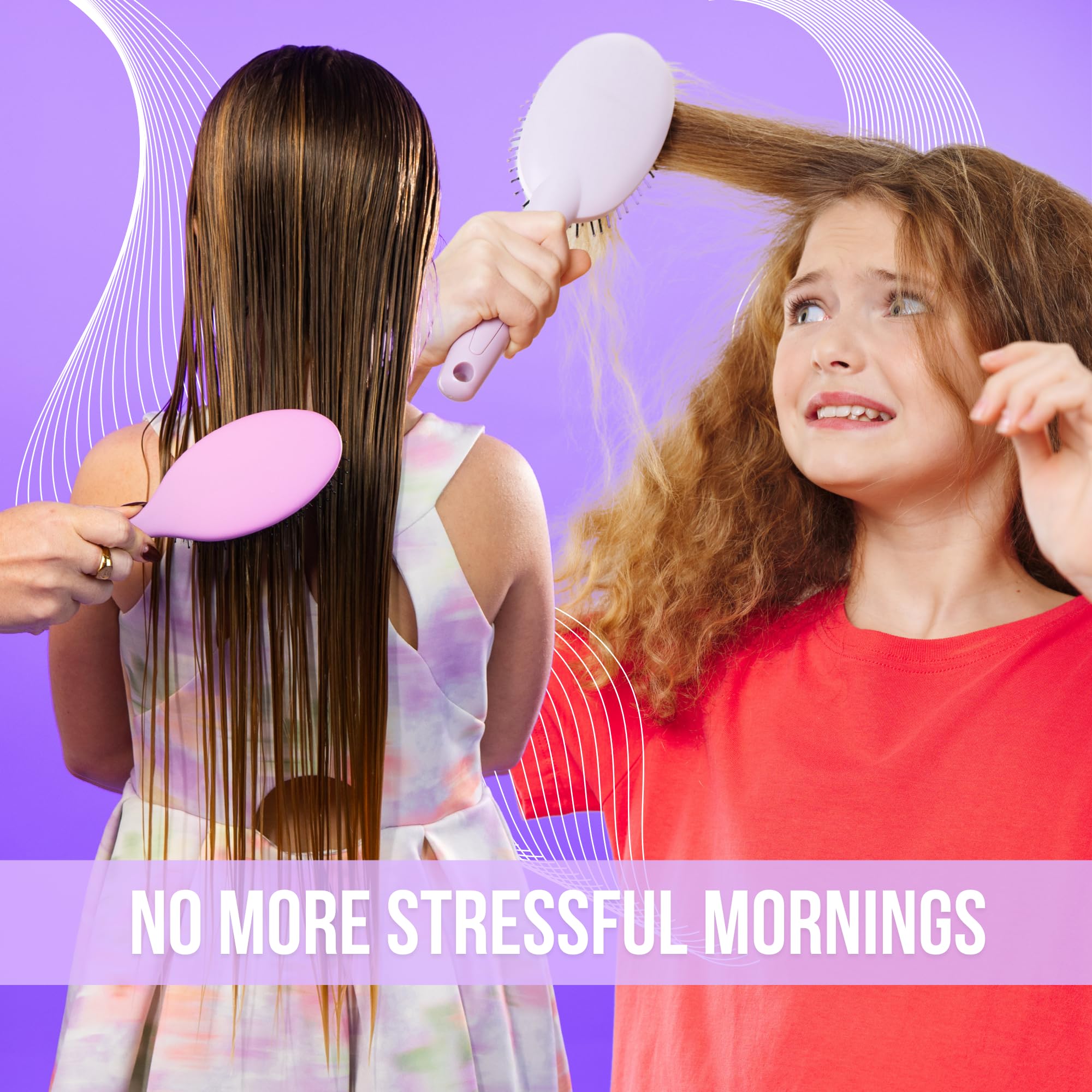 SimplyHair Ultimate Hair Extension Brush & Detangler Anti-Static, Dual Bristle Design, Soft Boar Bristle, Great for All Hair Types & Extensions - Pink & Purple Ombre Brush Ideal for Adults & Kids Simply HairAu supplements