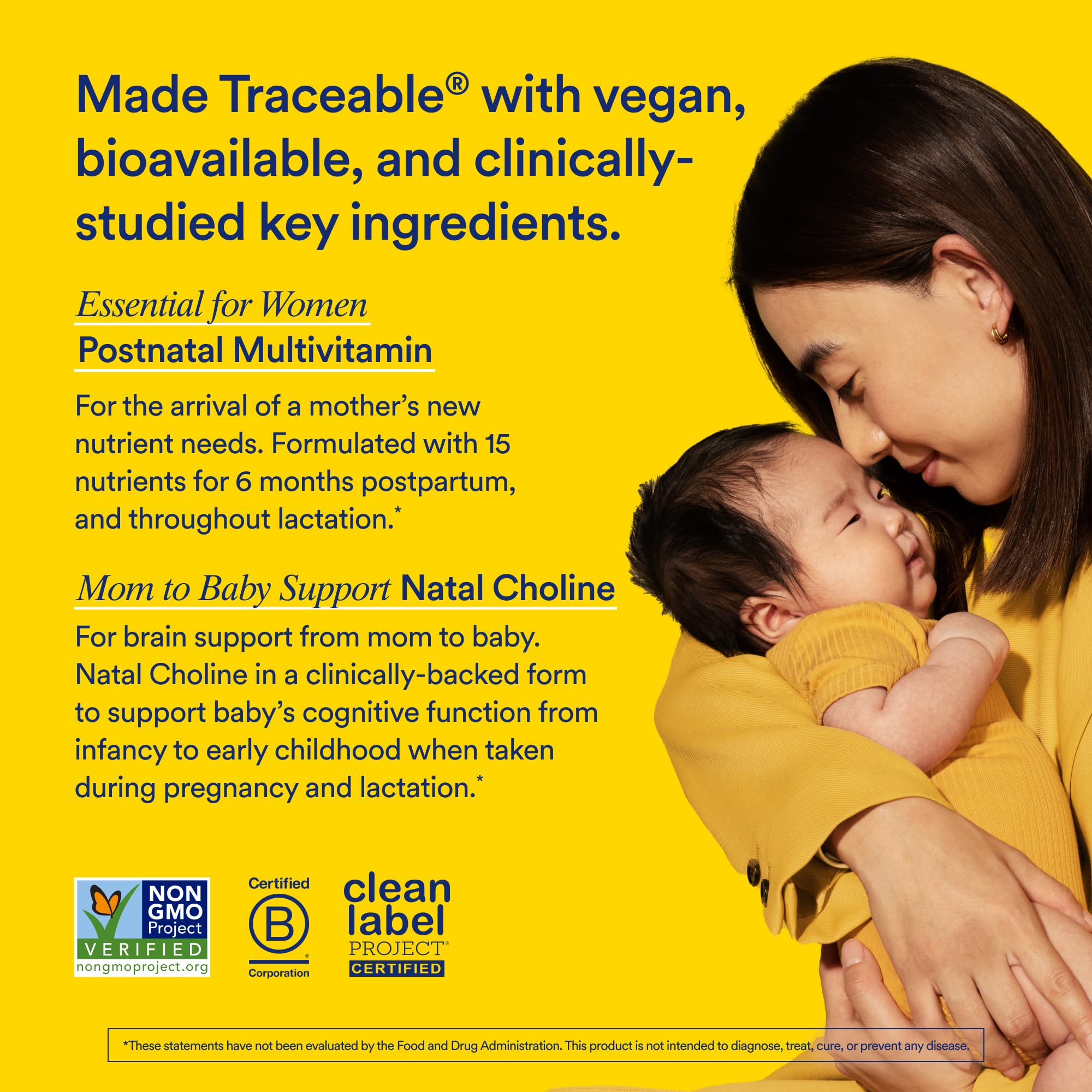 Ritual Postnatal Mom-to-Baby Set, Postpartum Multivitamin and Natal Choline Supplements, Supports Lactation, Immune Function, and Baby's Cognitive Function RitualUS supplements