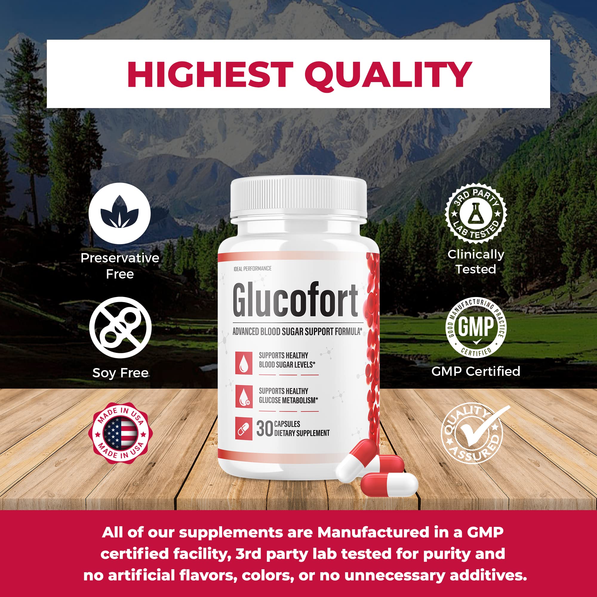 IDEAL PERFORMANCE (Official) Glucofort Supplement Support Formula (3 Pack) IDEAL PERFORMANCEAu supplements