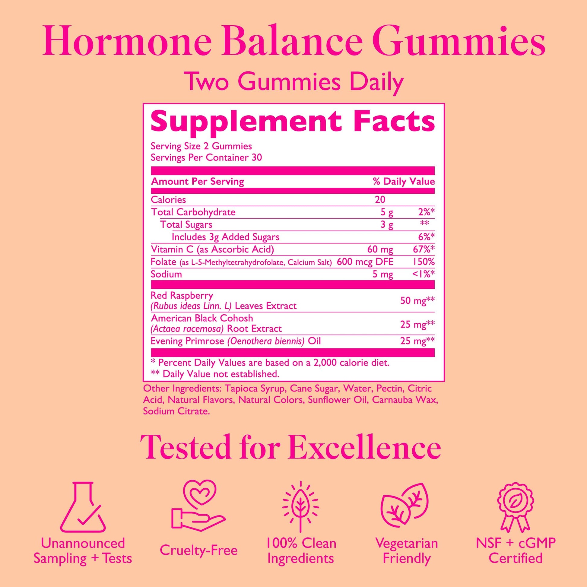 Amy Suzanne Hormone Balance Gummies for Women - Hormone Harmony for Mood, Energy, Bloating - Hormonal PMS, Perimenopause & Menopause Support - Red Raspberry Leaf & Black Cohosh - 60 Gummy Supplements Amy SuzanneAu supplements