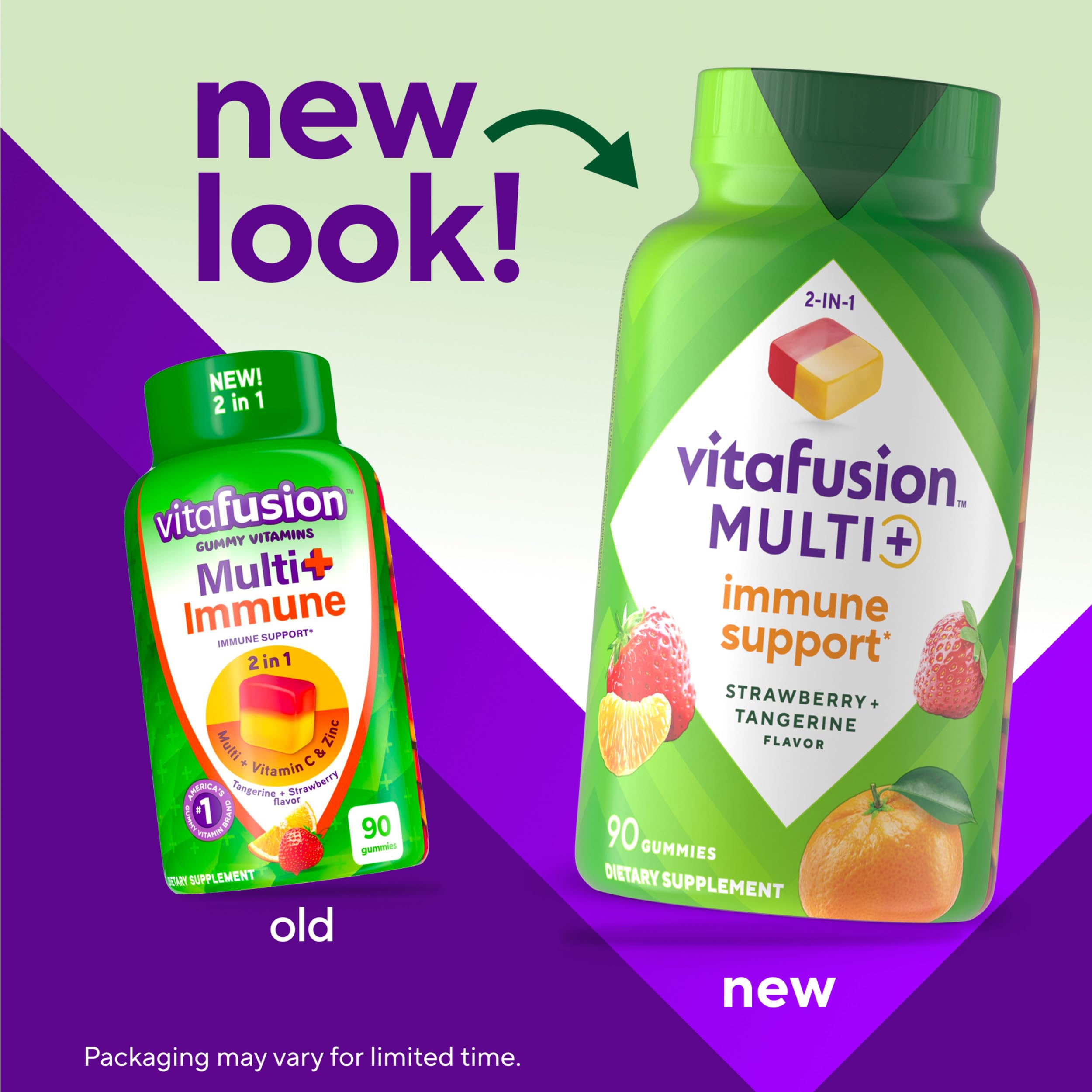 Vitafusion Multi+ Immune Support* – 2-in-1 Benefits & Flavors – Adult Gummy Vitamins with Vitamin C, Zinc VitafusionAu supplements