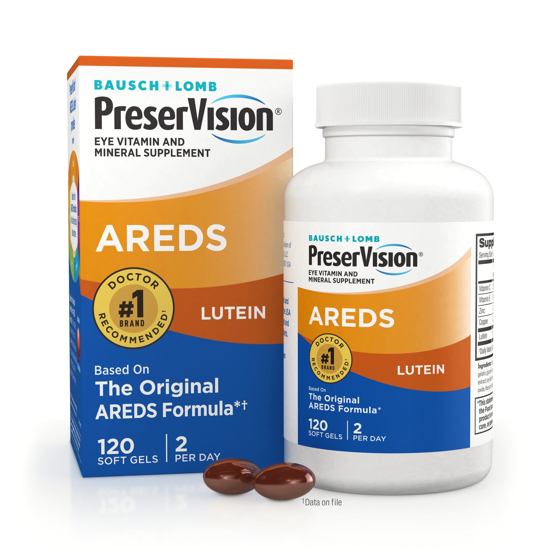 PreserVision AREDS Eye Vitamins, #1 Eye Doctor Recommended Brand, Multivitamin with Lutein, Vitamins C & E, Zinc, and Copper Supplements, 120 Softgels PreserVisionAu supplements
