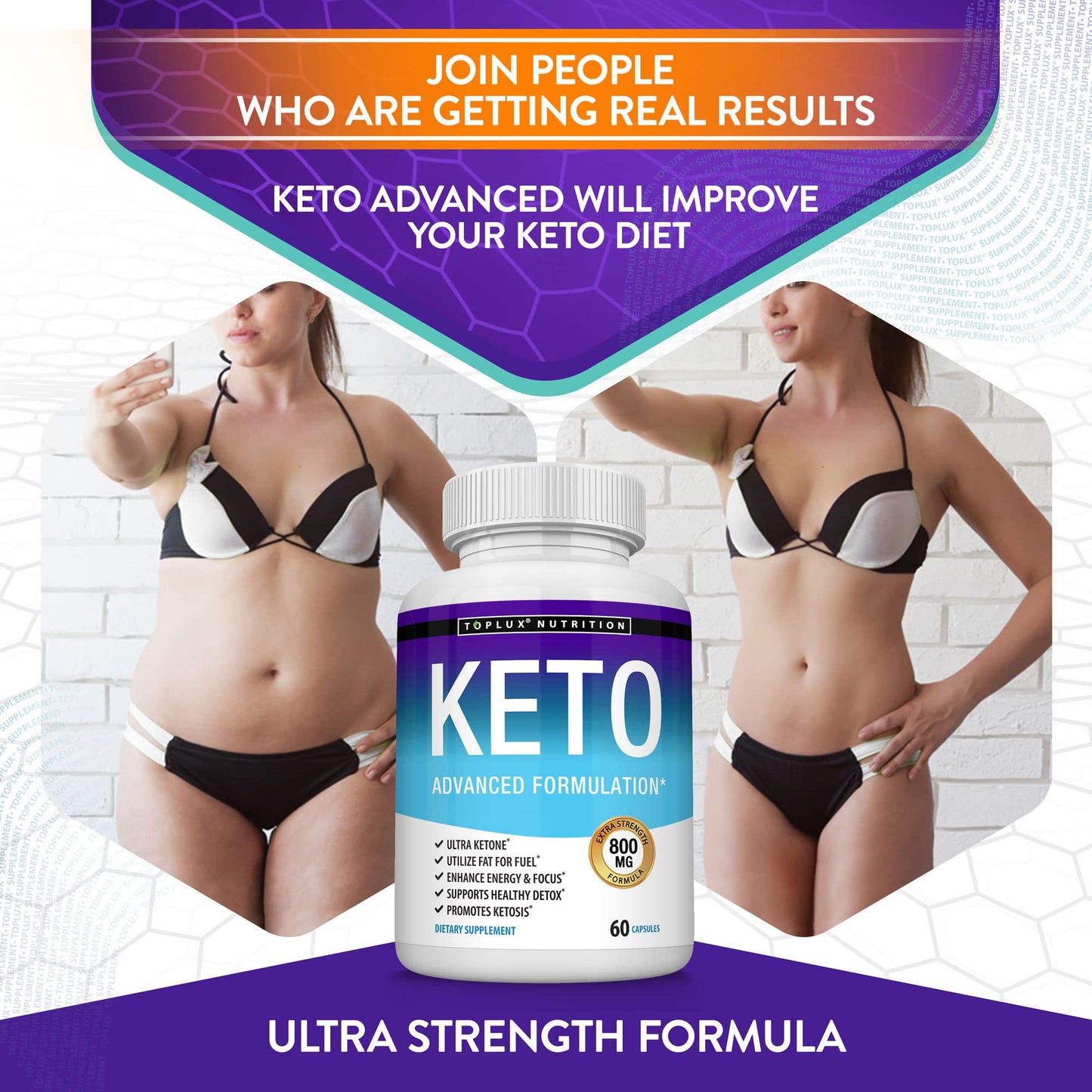 Toplux Keto Pills Ketosis Diet - Natural Ketosis Using Ketone & Ketogenic Diet, Support TopluxUS supplements