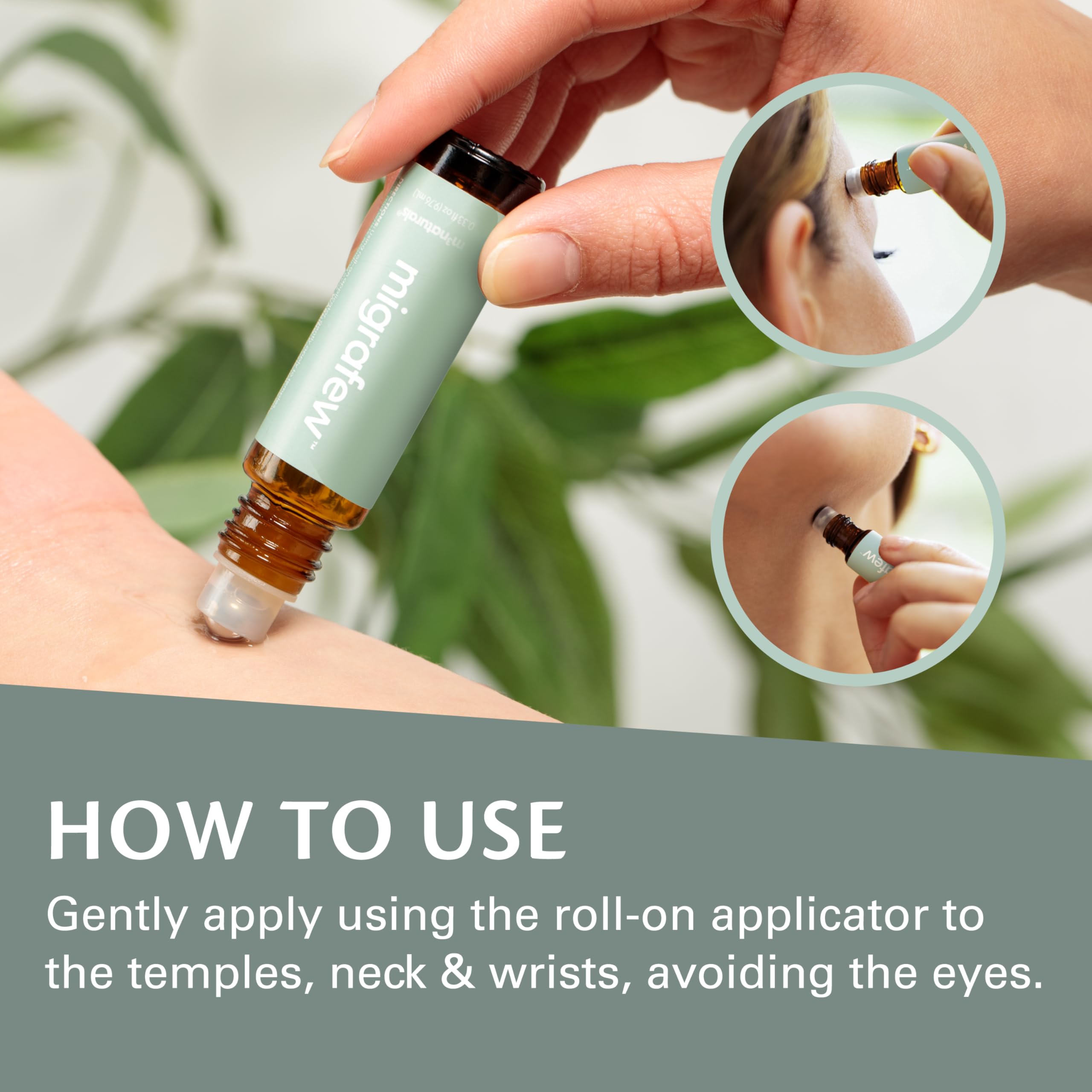 MigraFew Aromatherapy Migraine Roll On | Compact Headache Relief with Cooling Metal Roller for Head Tension and Pressure, Made with Peppermint, Spearmint and Lavender Essential Oils (Pack of 2) by M3 M3 NaturalsAu supplements