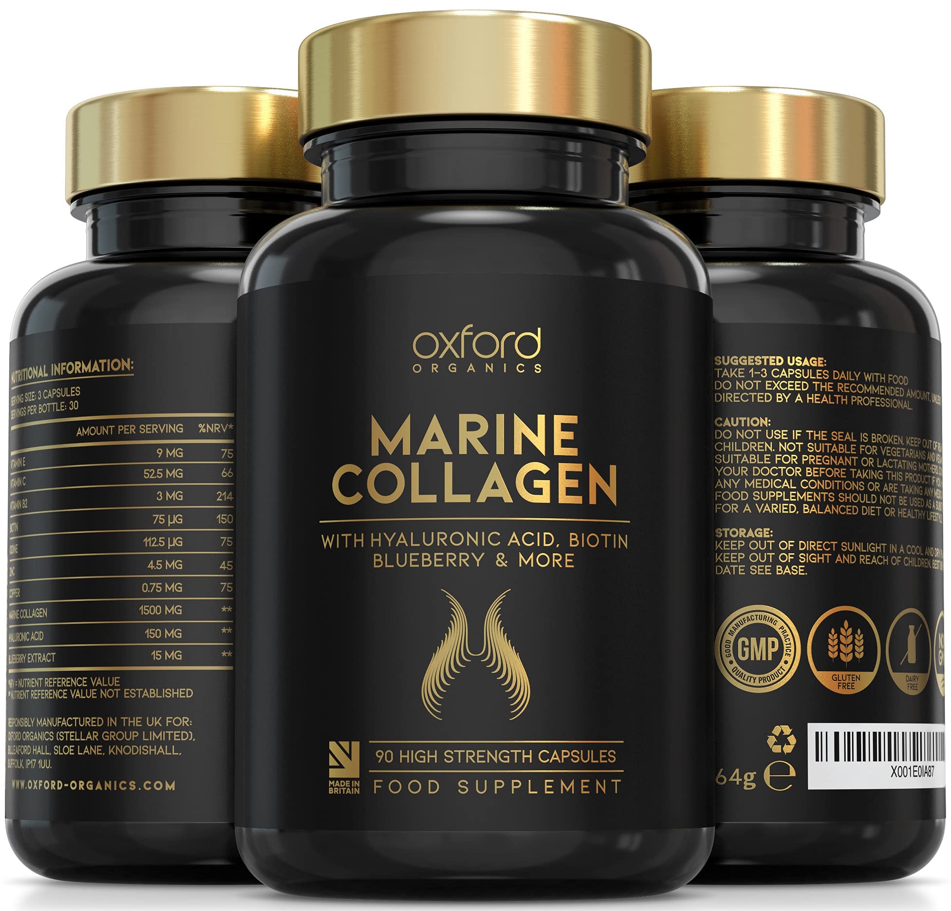 Advanced Marine Collagen Capsules | 1735mg Superfood & Vitamin Boosted Complex for Glowing Hair, Skin & Nails Oxford OrganicsAu supplements