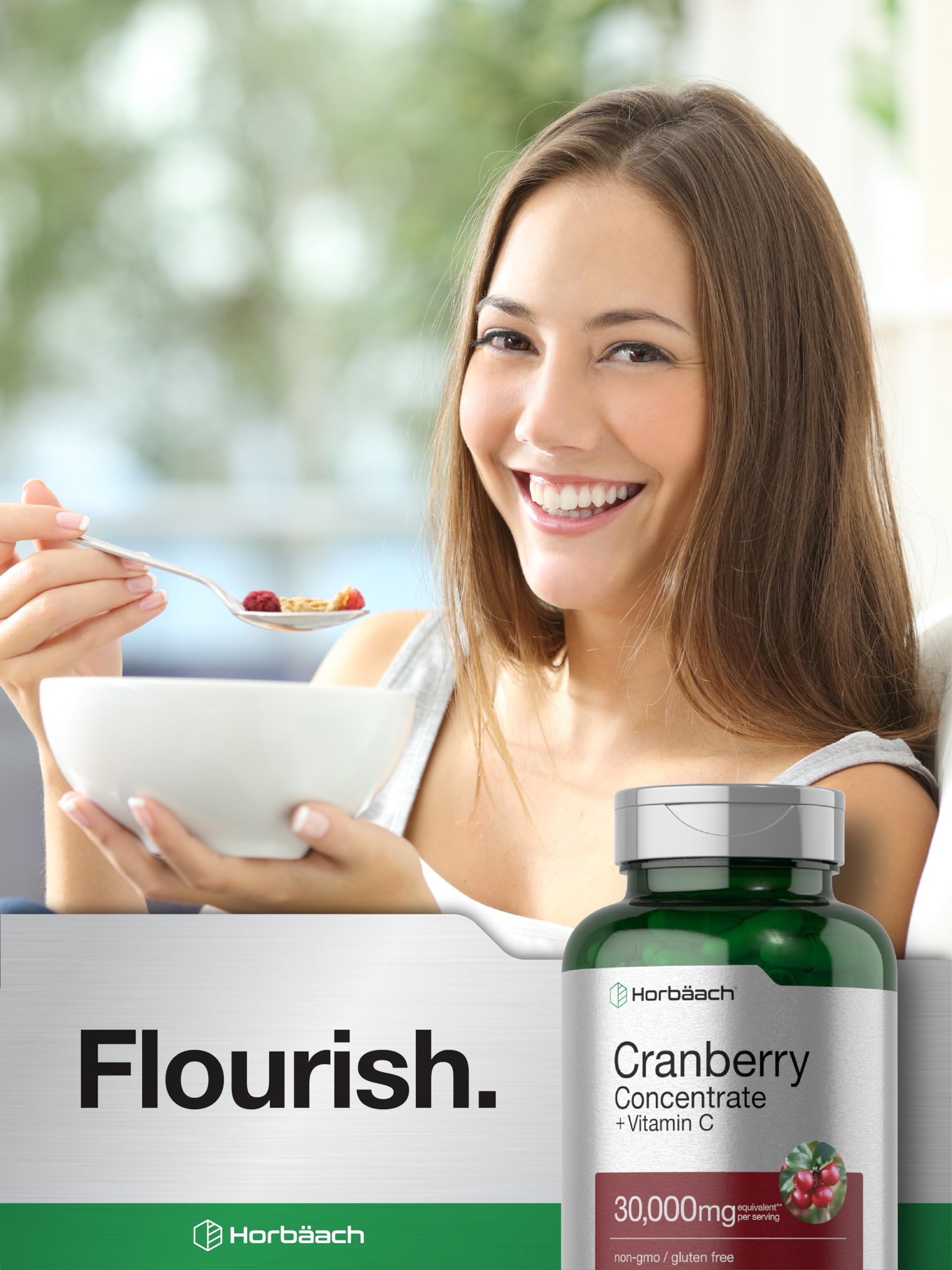 Cranberry Concentrate Extract Pills + Vitamin C | 30,000mg | 120 Capsules | Triple Strength HorbäachAu supplements