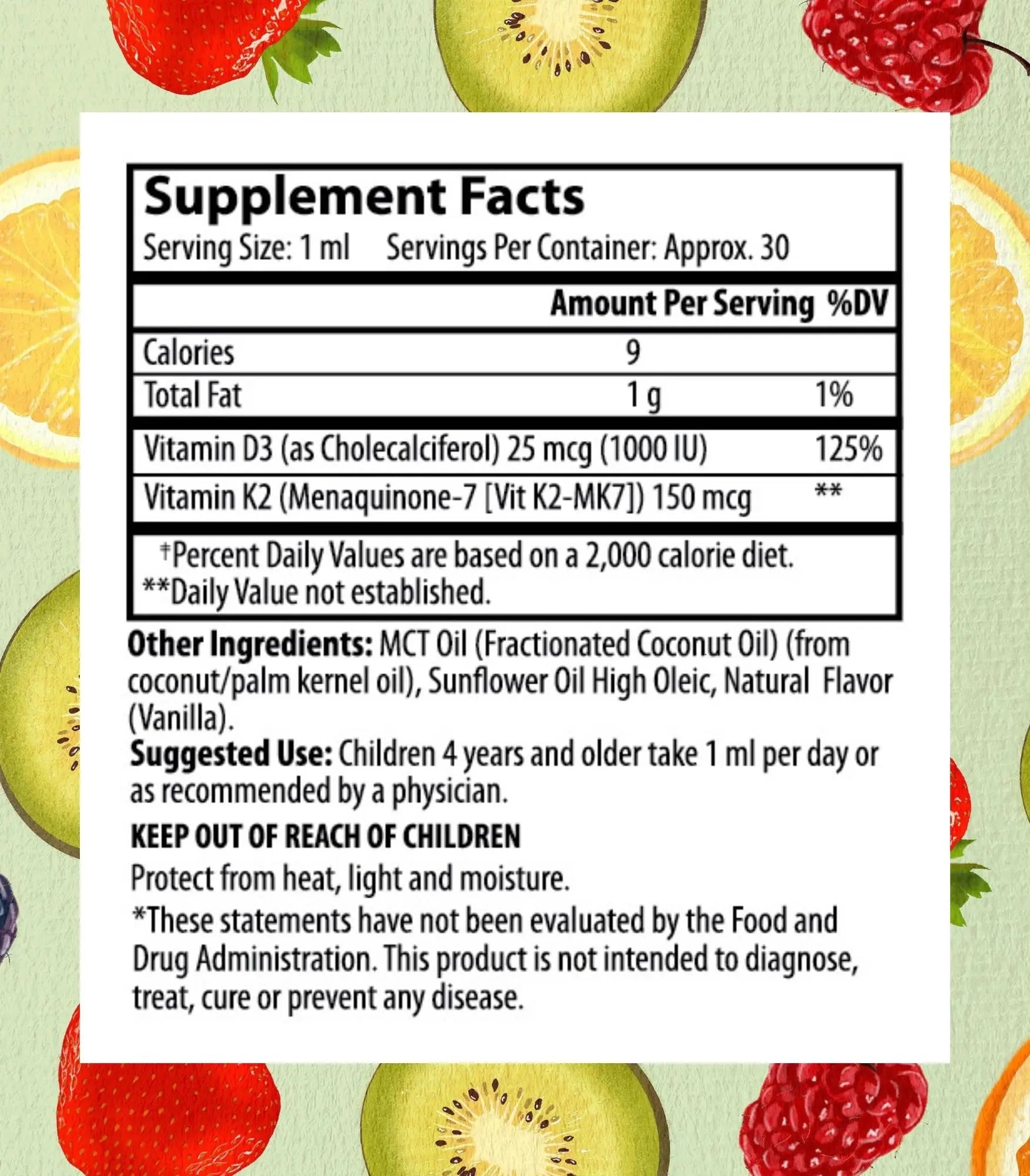 Go Healthy Kids Vitamins D3 K2 (MK-7), Child Vitamin D, Liquid Vegan D3 K2 Drops for Kids Go Healthy NaturalAu supplements